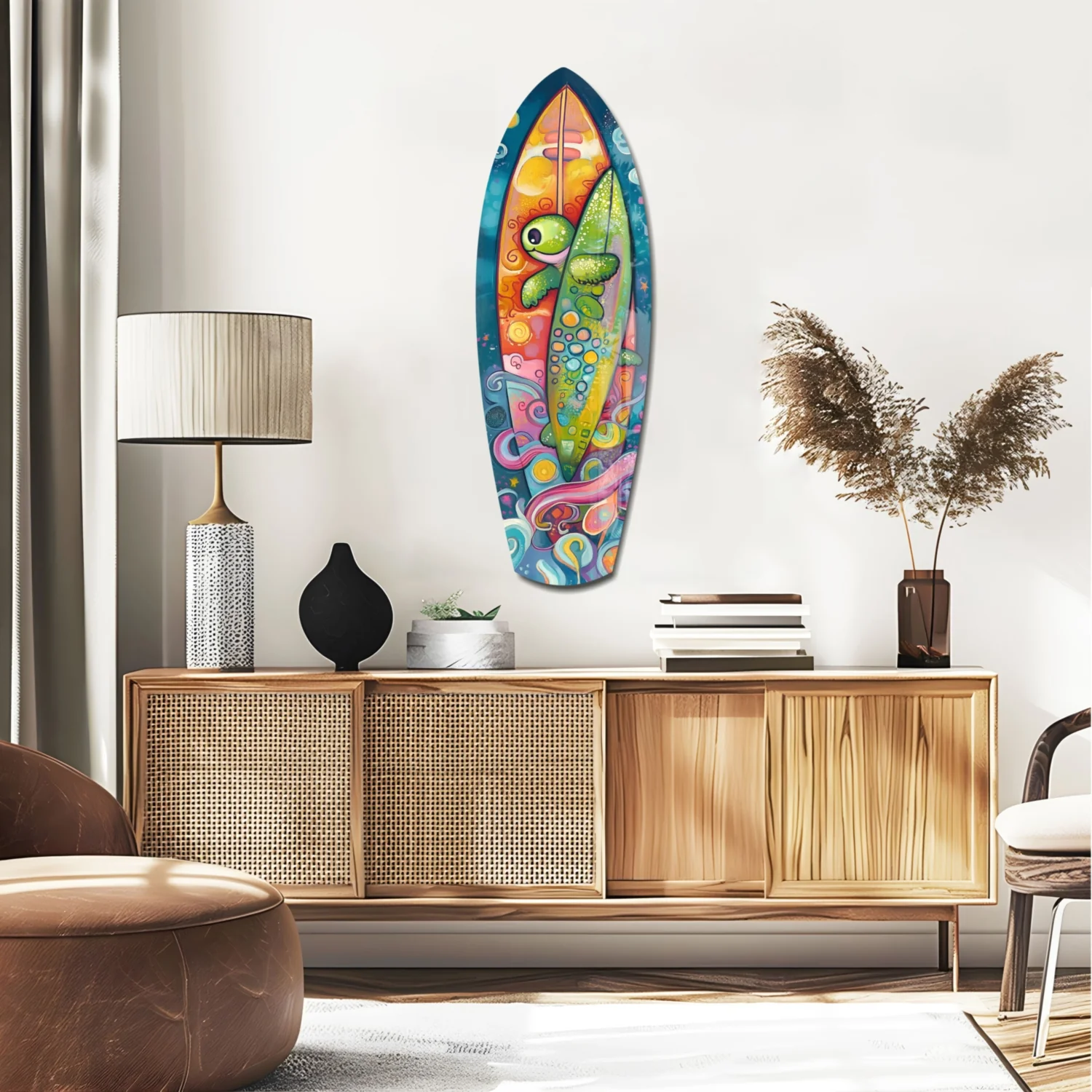 Surfer Caretta Glass Wall Art - Image 2