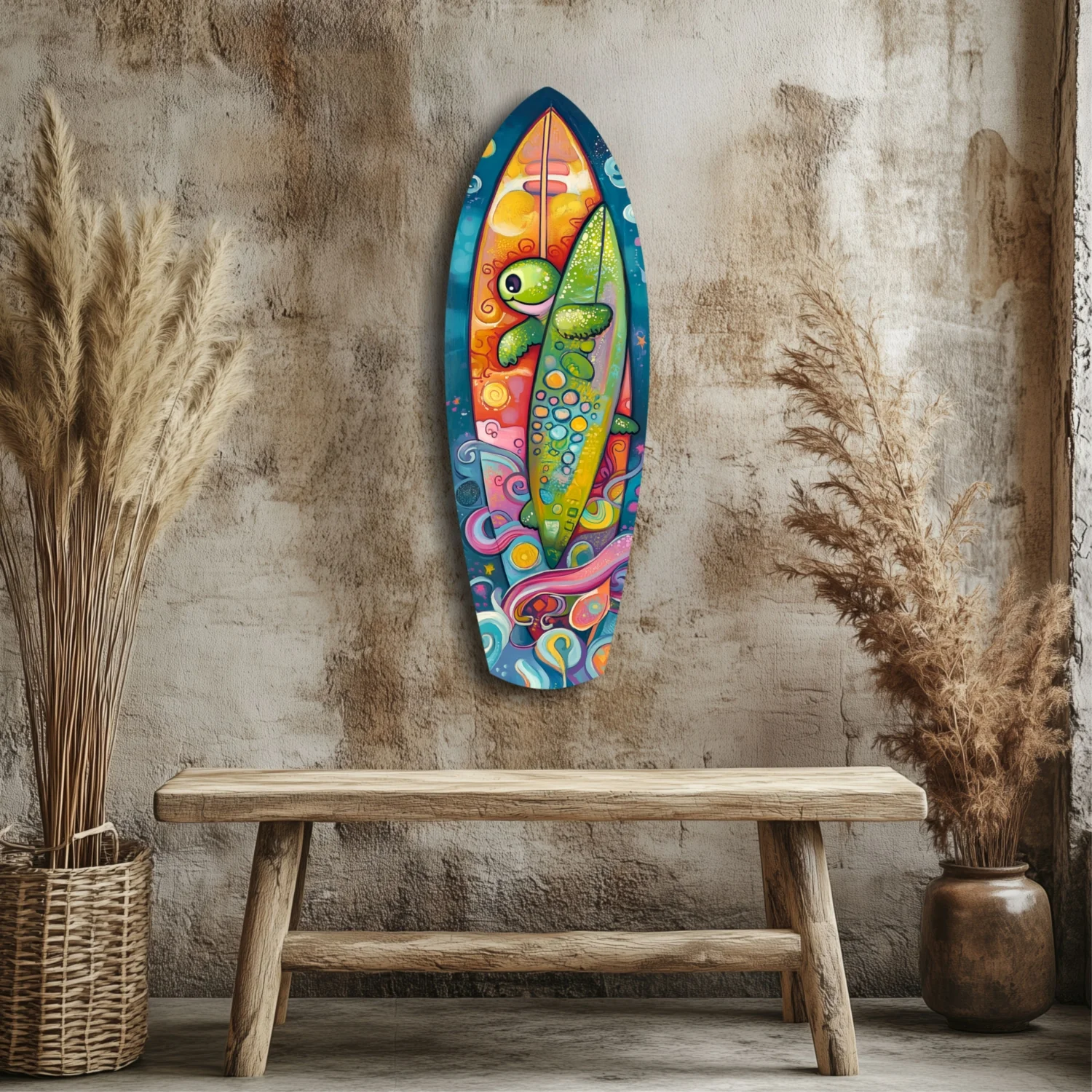 Surfer Caretta Glass Wall Art - Image 3