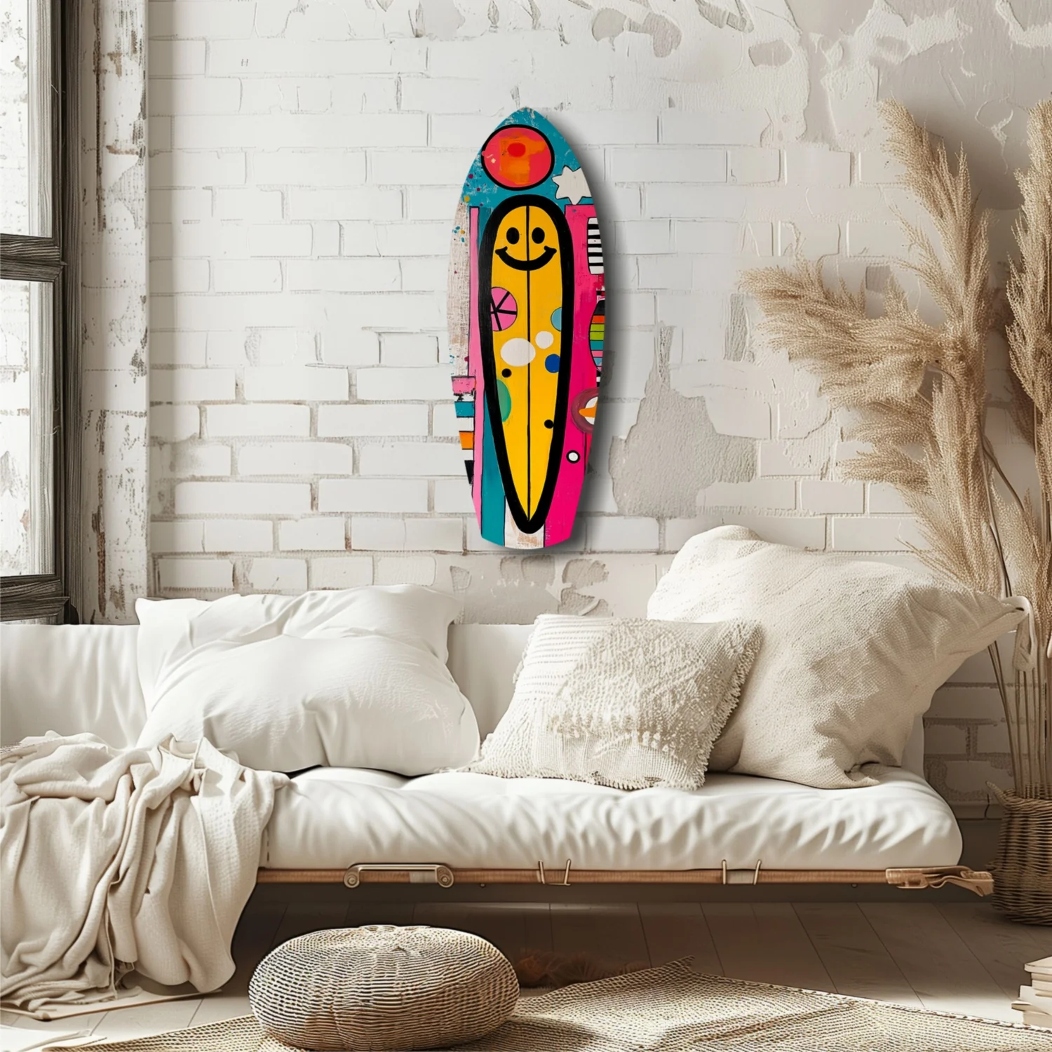 Smiley Surfing Glass Wall Art - Image 6