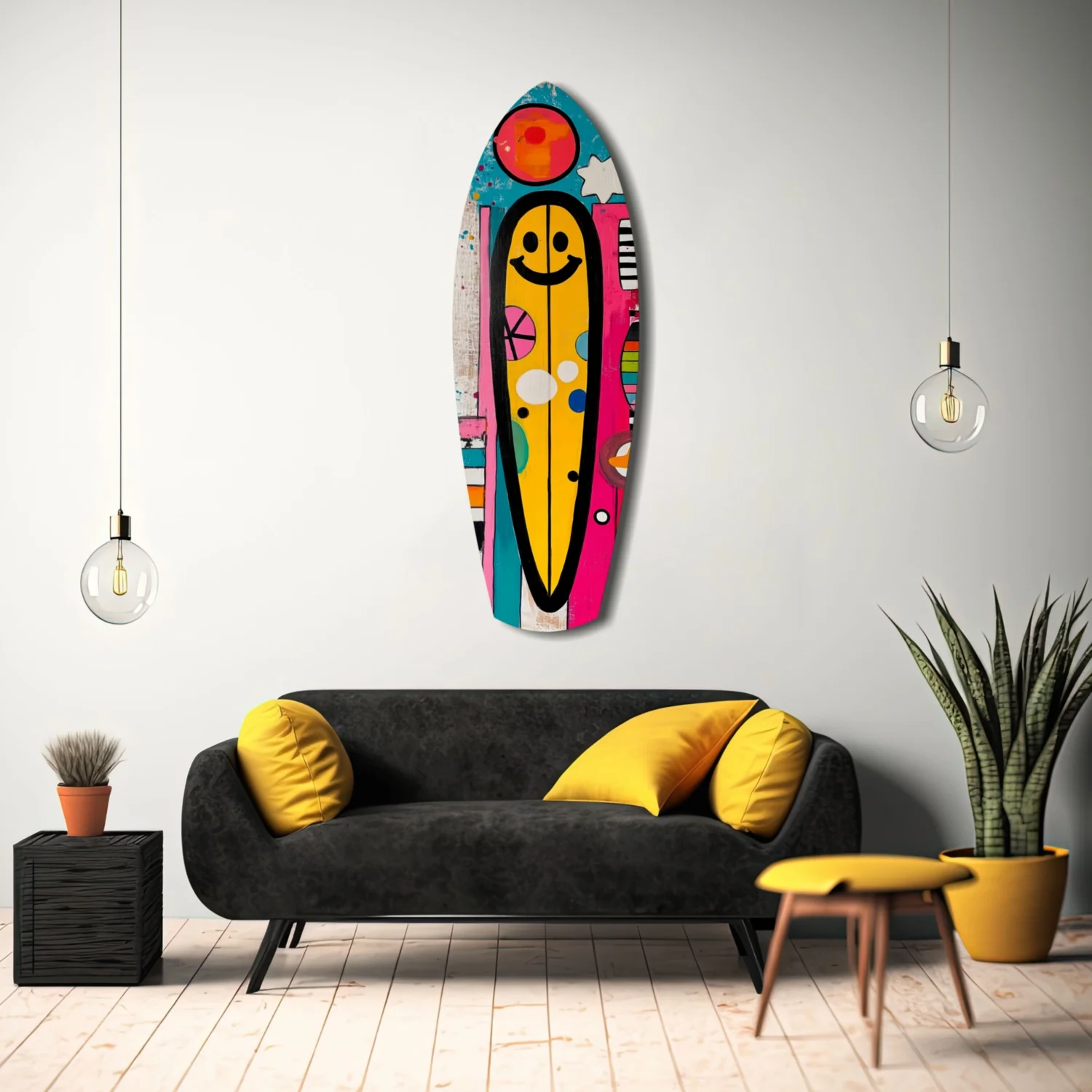 Smiley Surfing Glass Wall Art - Image 8