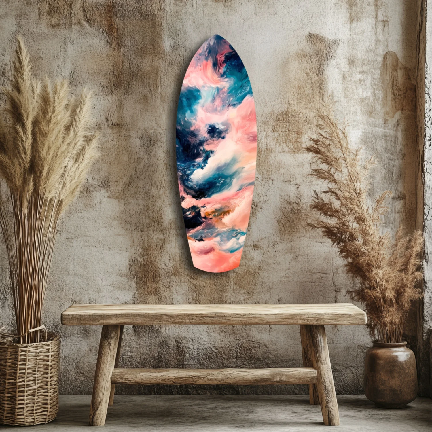 Wavy Ocean Glass Wall Art - Image 3