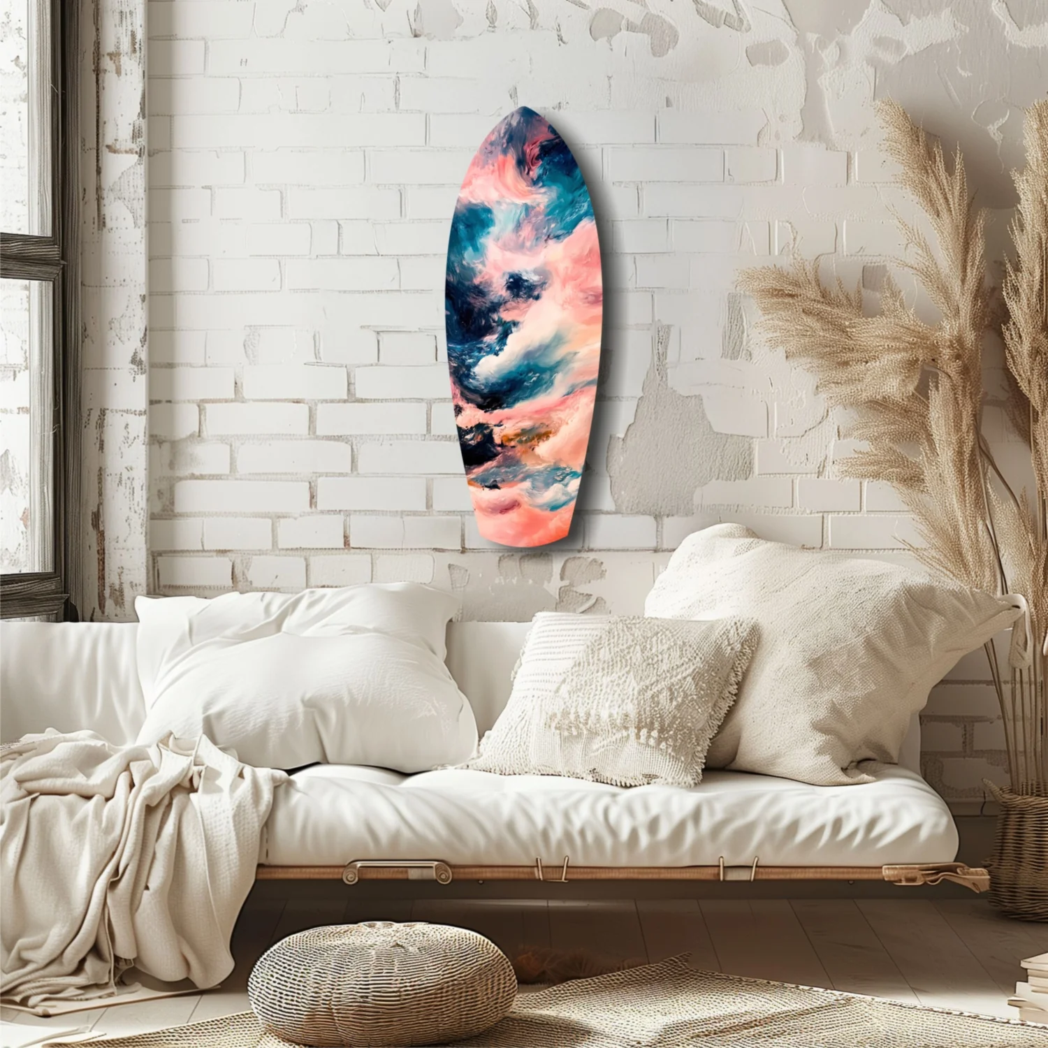 Wavy Ocean Glass Wall Art - Image 6