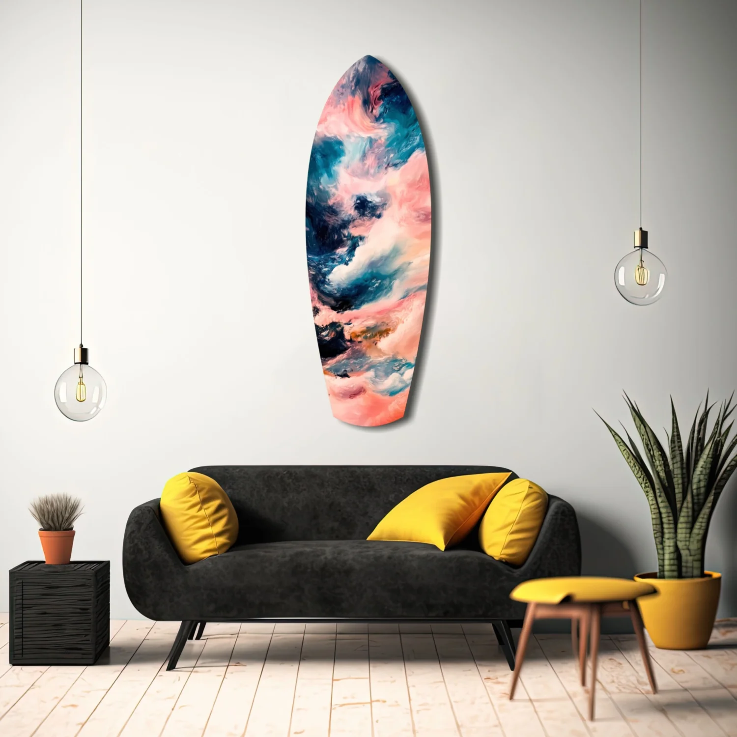 Wavy Ocean Glass Wall Art - Image 8