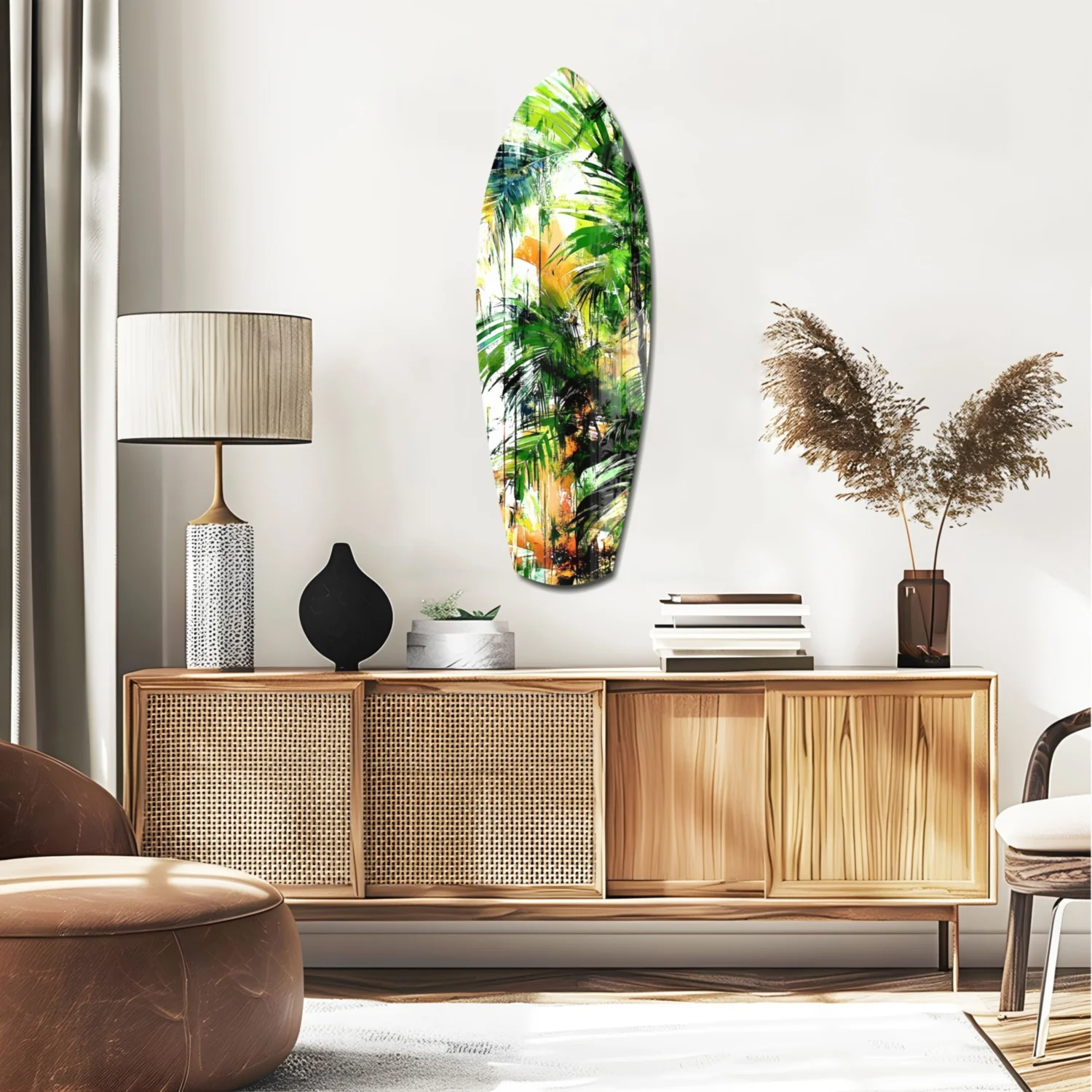 Tropical Forest Glass Wall Art - Image 2