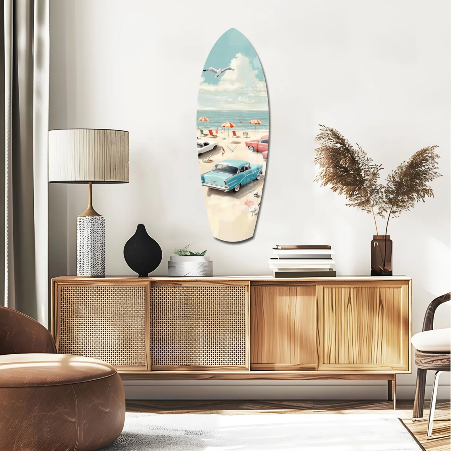 Timeless by the Sea V3 Glass Wall Art - Image 2