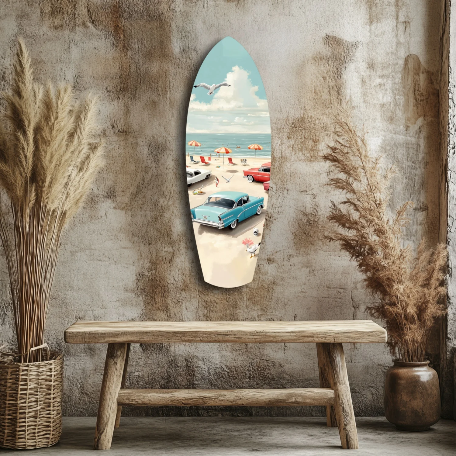 Timeless by the Sea V3 Glass Wall Art - Image 3