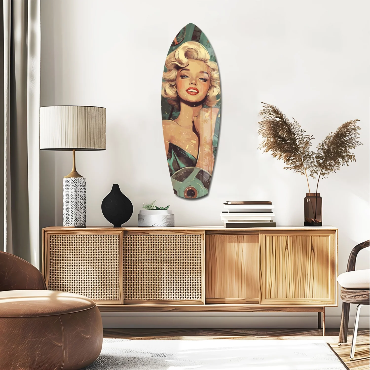 Marilyn Monroe V1 Glass Wall Art - Image 2