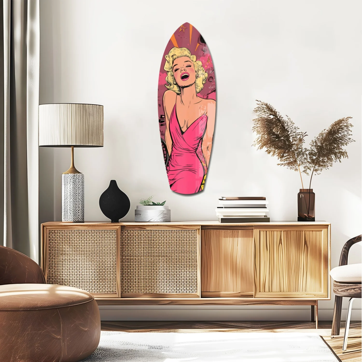 Marilyn Monroe V2 Glass Wall Art - Image 2