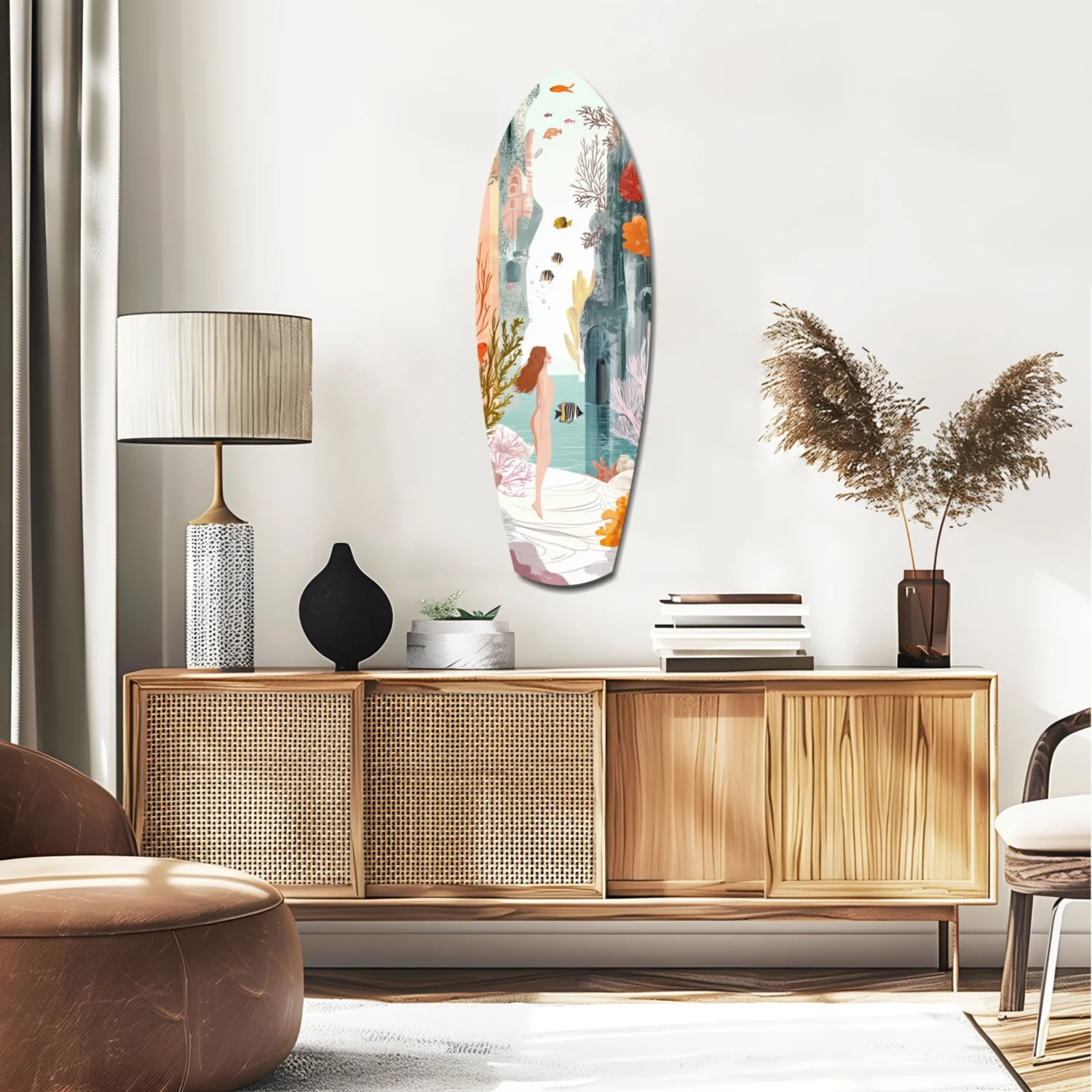 Utopic Seashore Glass Wall Art - Image 2