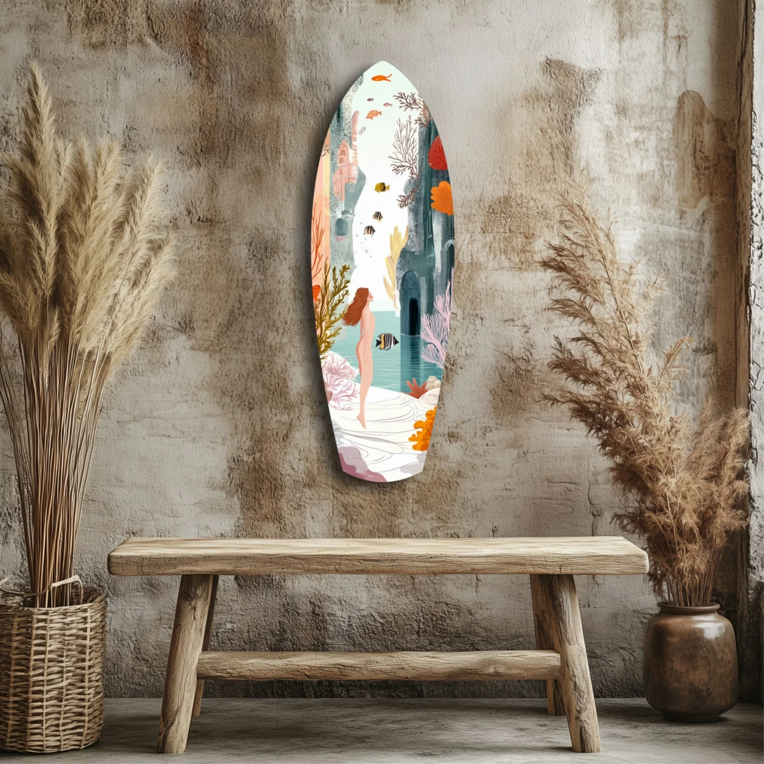 Utopic Seashore Glass Wall Art - Image 3