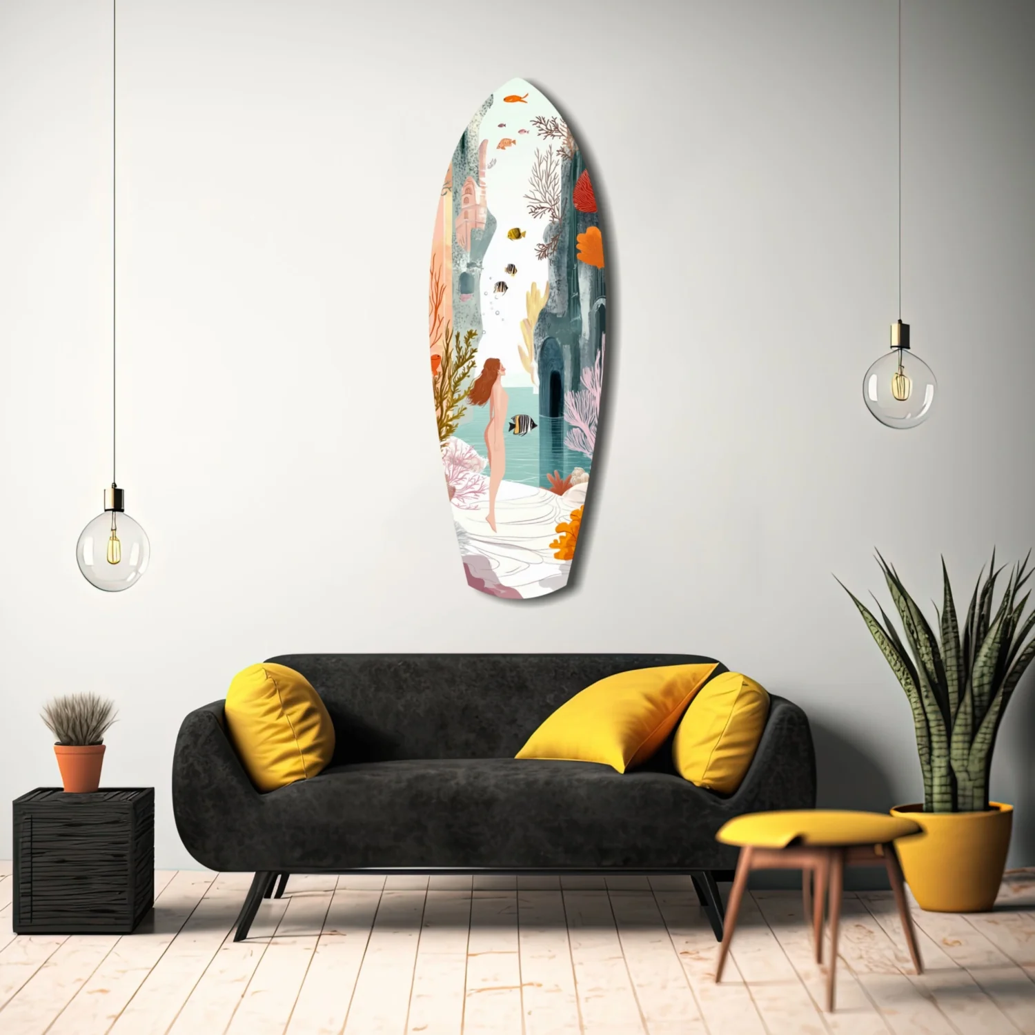 Utopic Seashore Glass Wall Art - Image 8