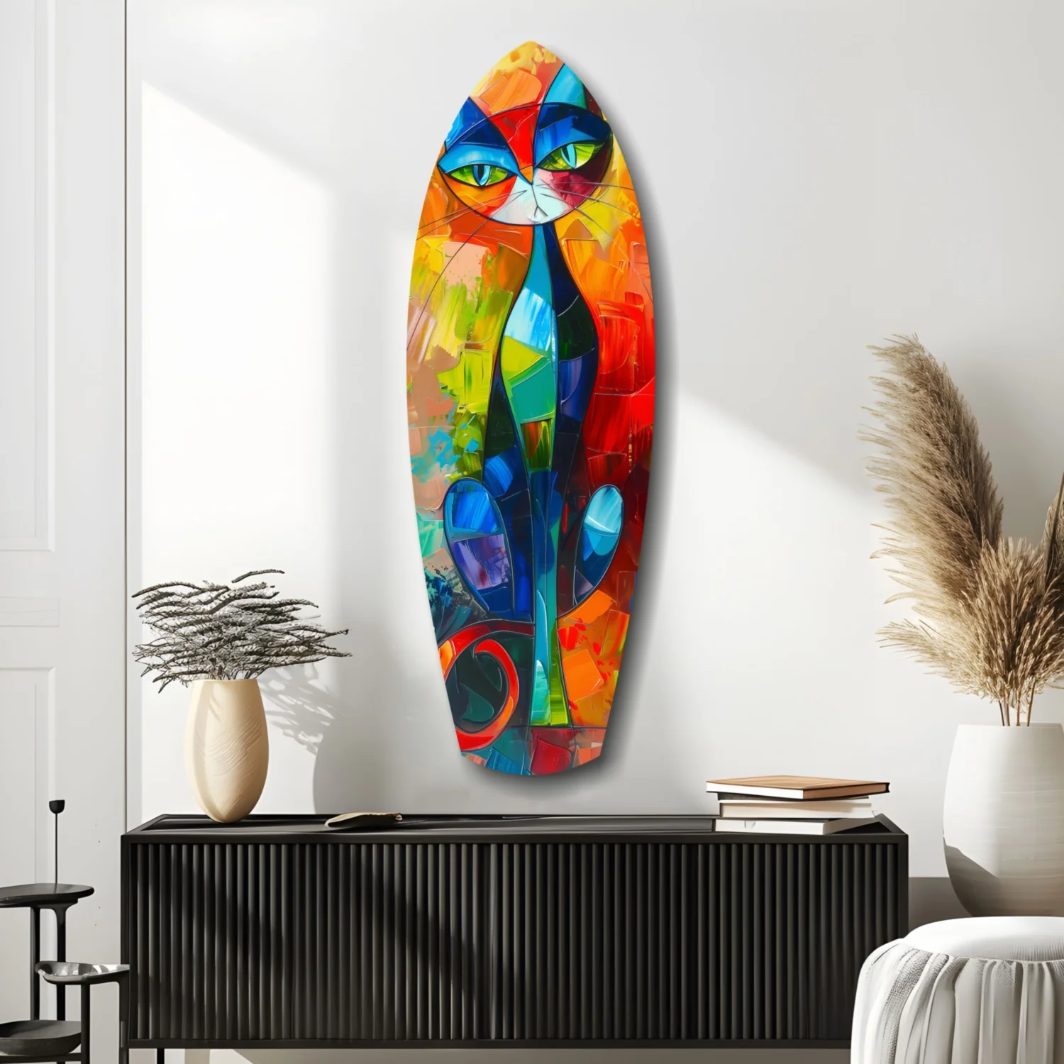 Cubic Cat Glass Wall Art - Image 10