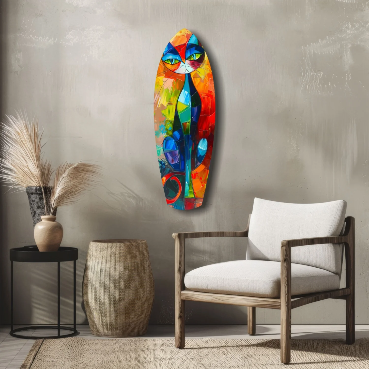 Cubic Cat Glass Wall Art - Image 5