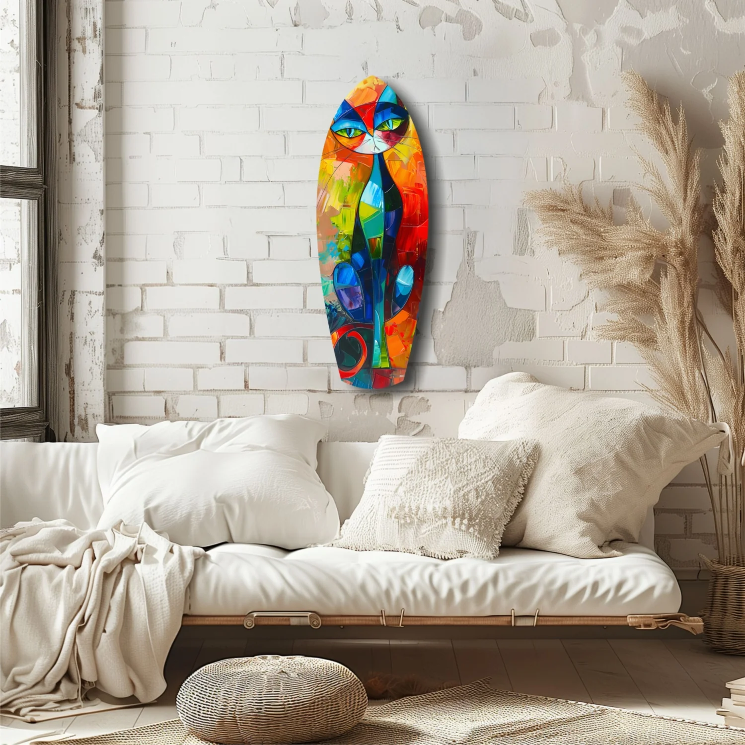 Cubic Cat Glass Wall Art - Image 6