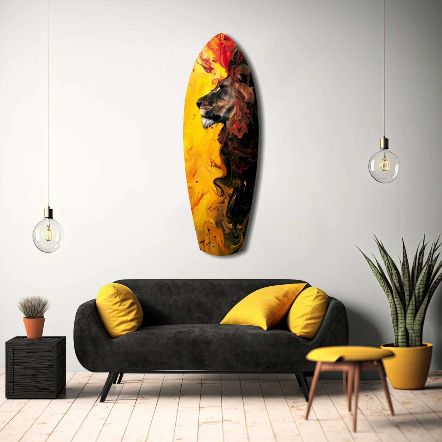 Lion Pride V3 Glass Wall Art - Image 8