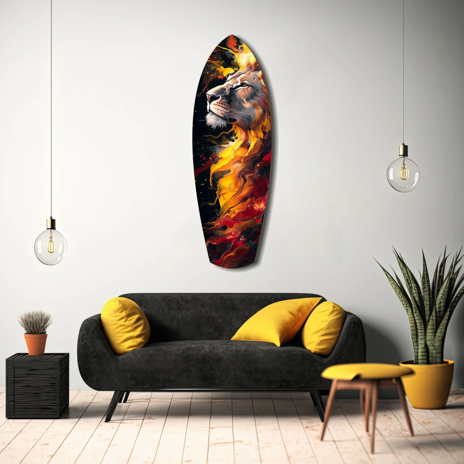 Lion Pride V4 Glass Wall Art - Image 8