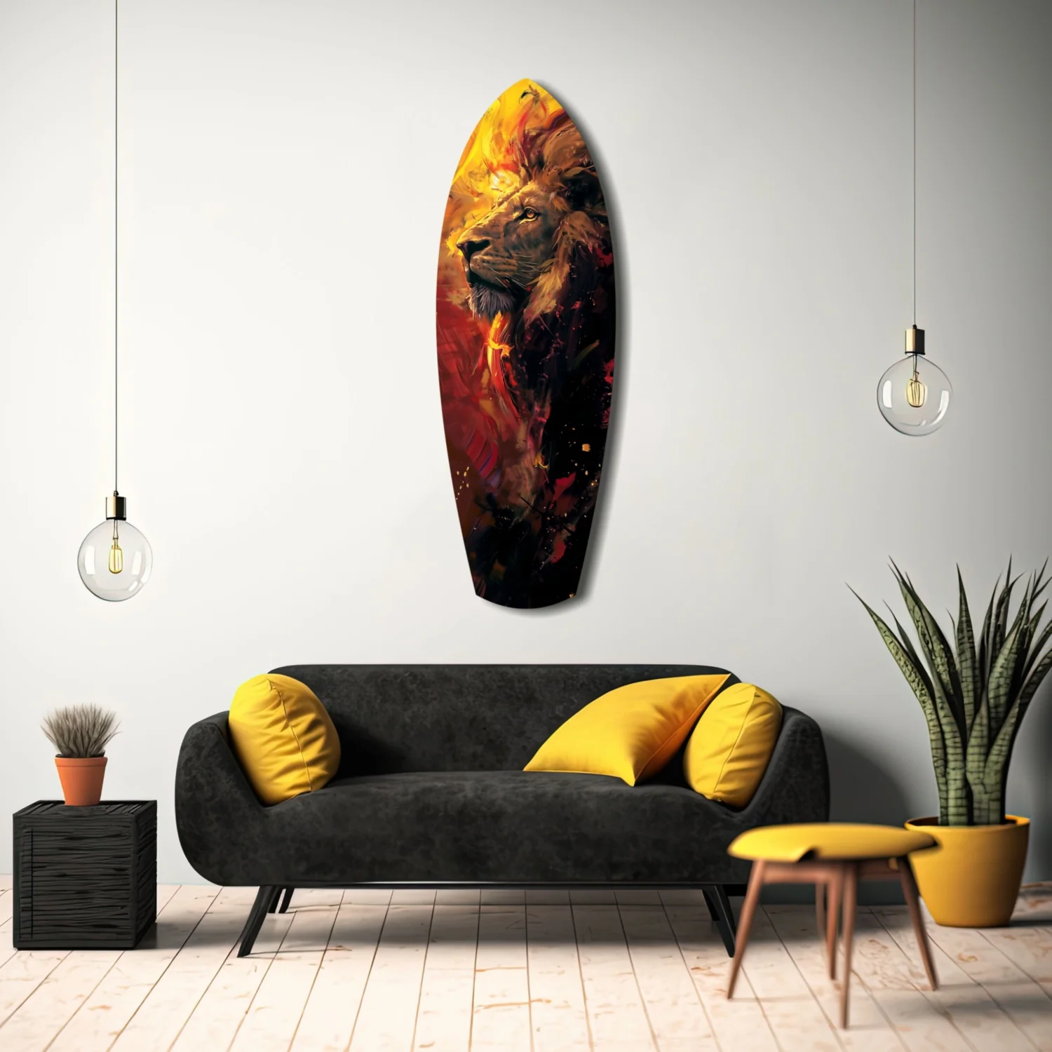 Lion Pride V6 Glass Wall Art - Image 8