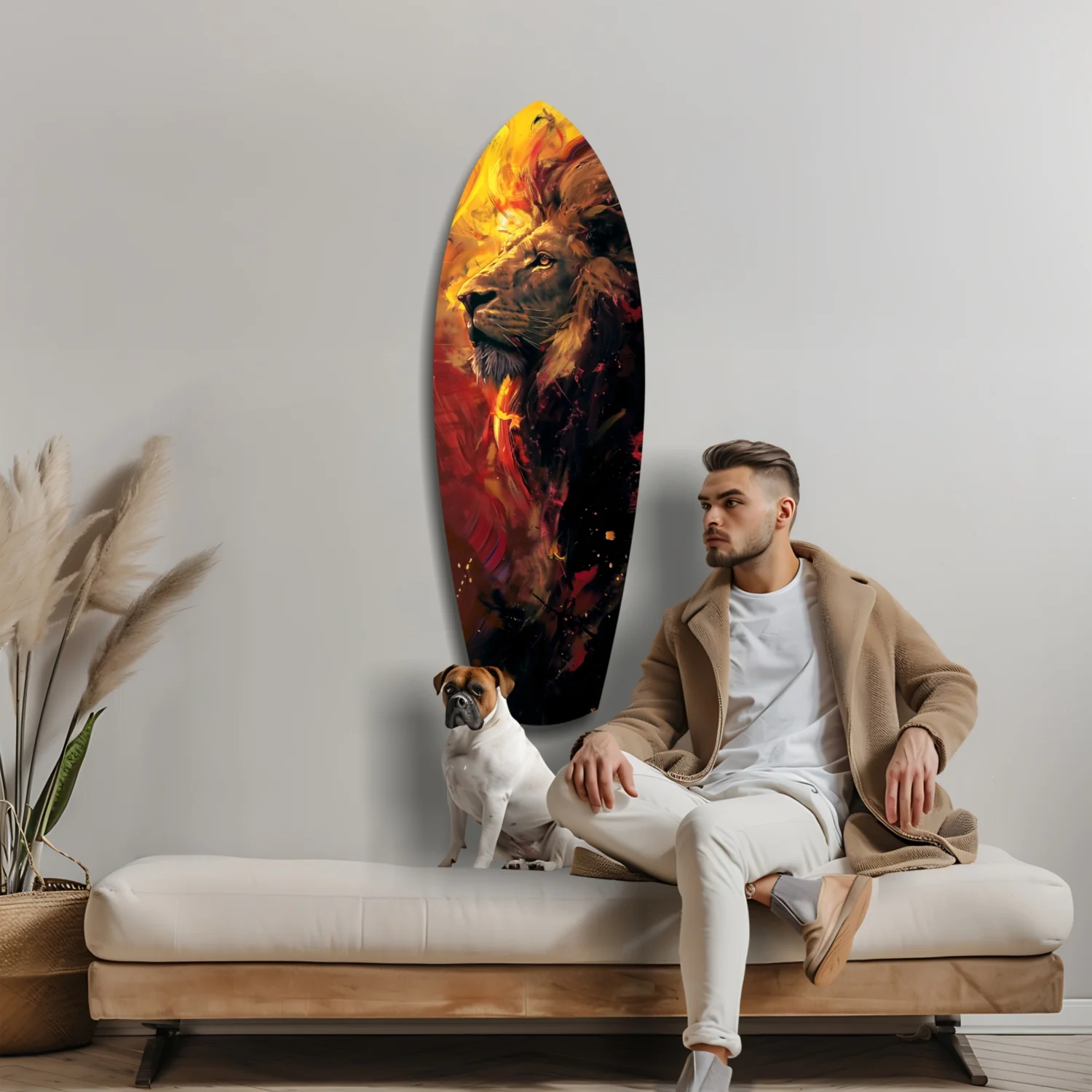 Lion Pride V6 Glass Wall Art - Image 9