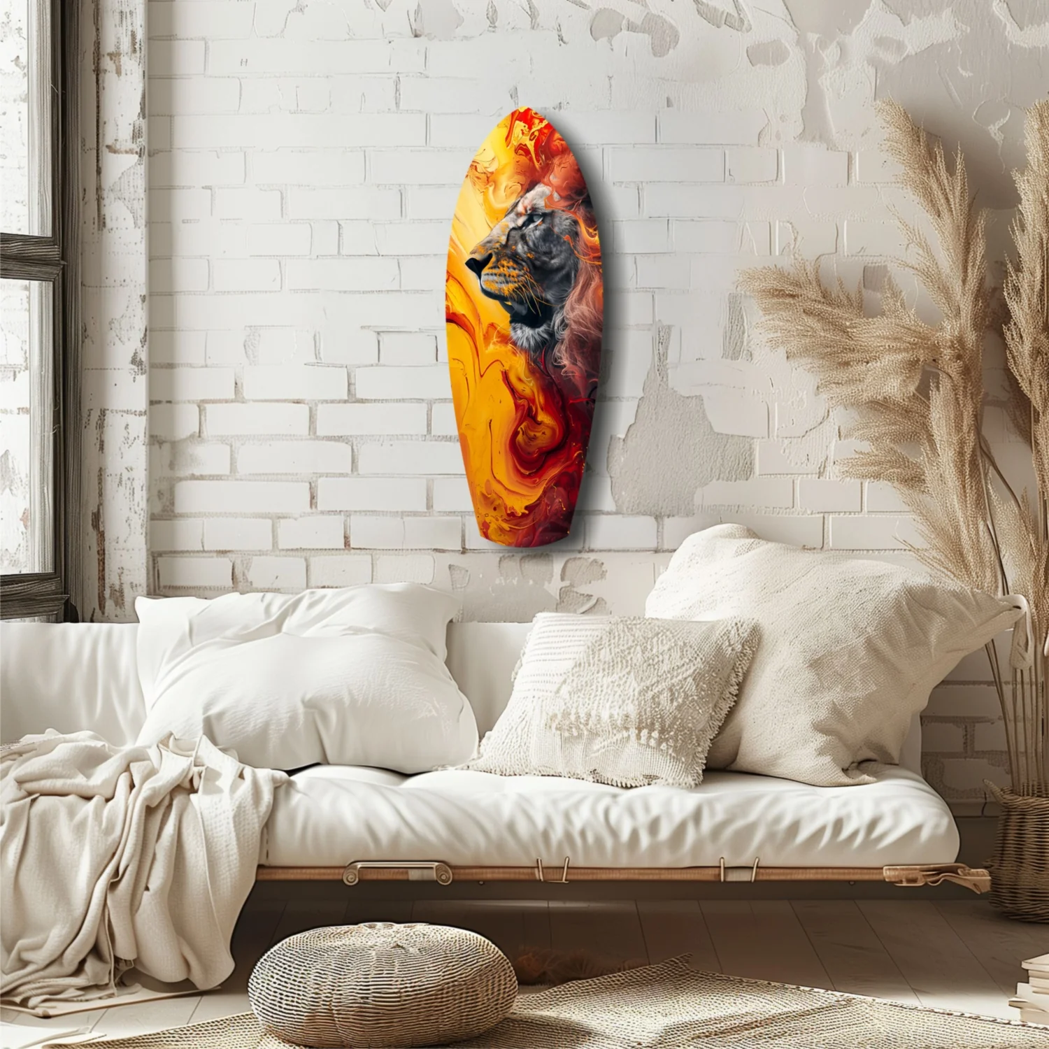Lion Pride V7 Glass Wall Art - Image 6
