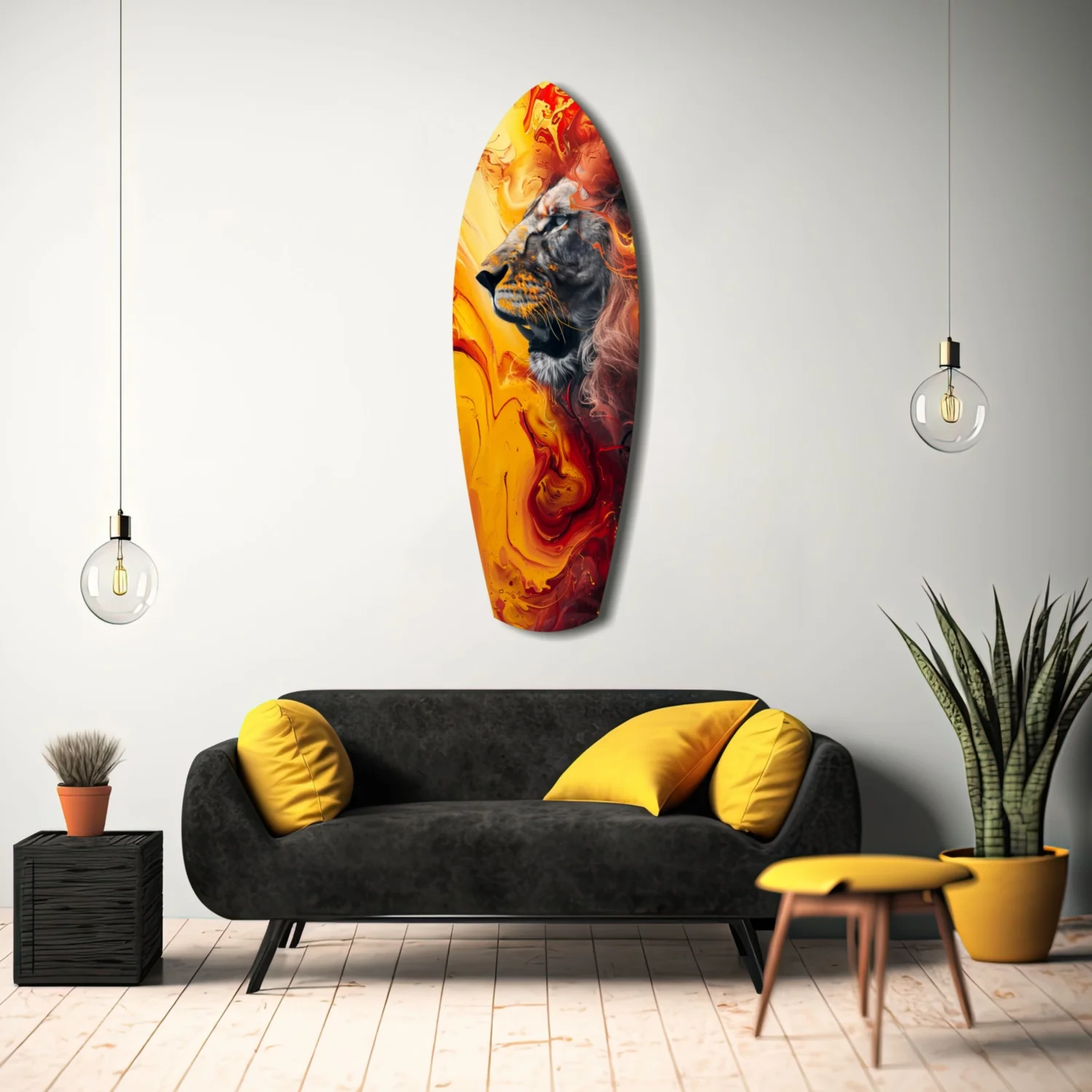 Lion Pride V7 Glass Wall Art - Image 8