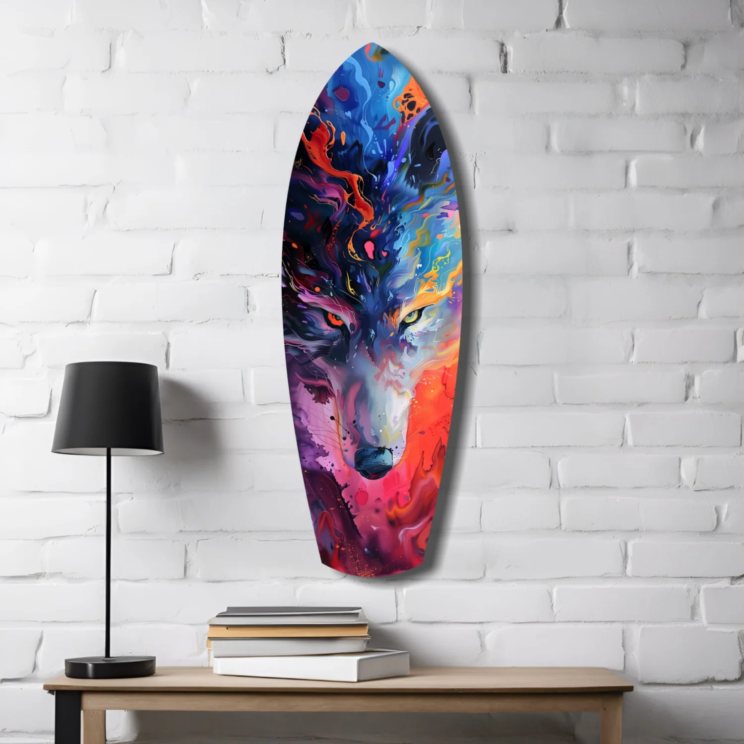 Alone Wolf V1 Glass Wall Art - Image 4