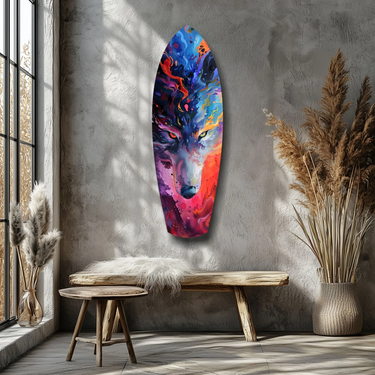 Alone Wolf V1 Glass Wall Art - Image 7
