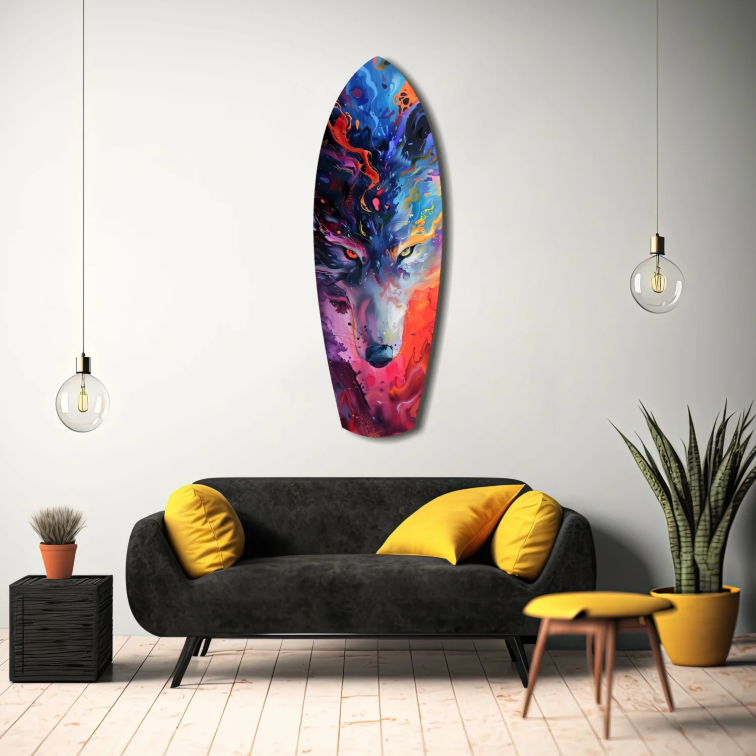 Alone Wolf V1 Glass Wall Art - Image 8
