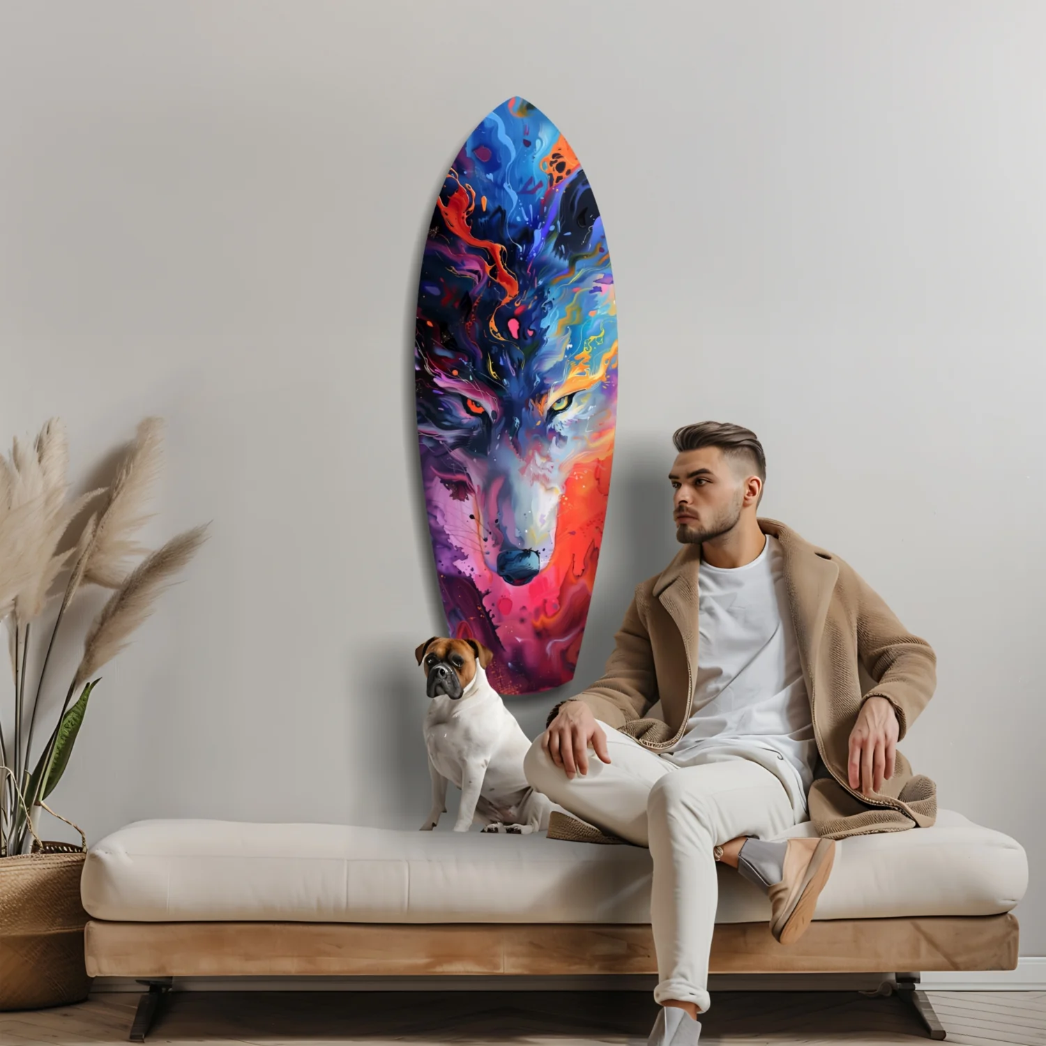Alone Wolf V1 Glass Wall Art - Image 9