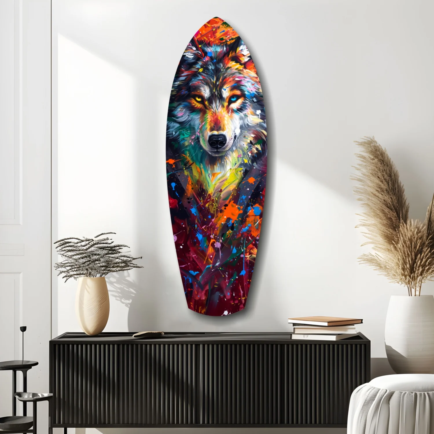 Alone Wolf V3 Glass Wall Art - Image 10