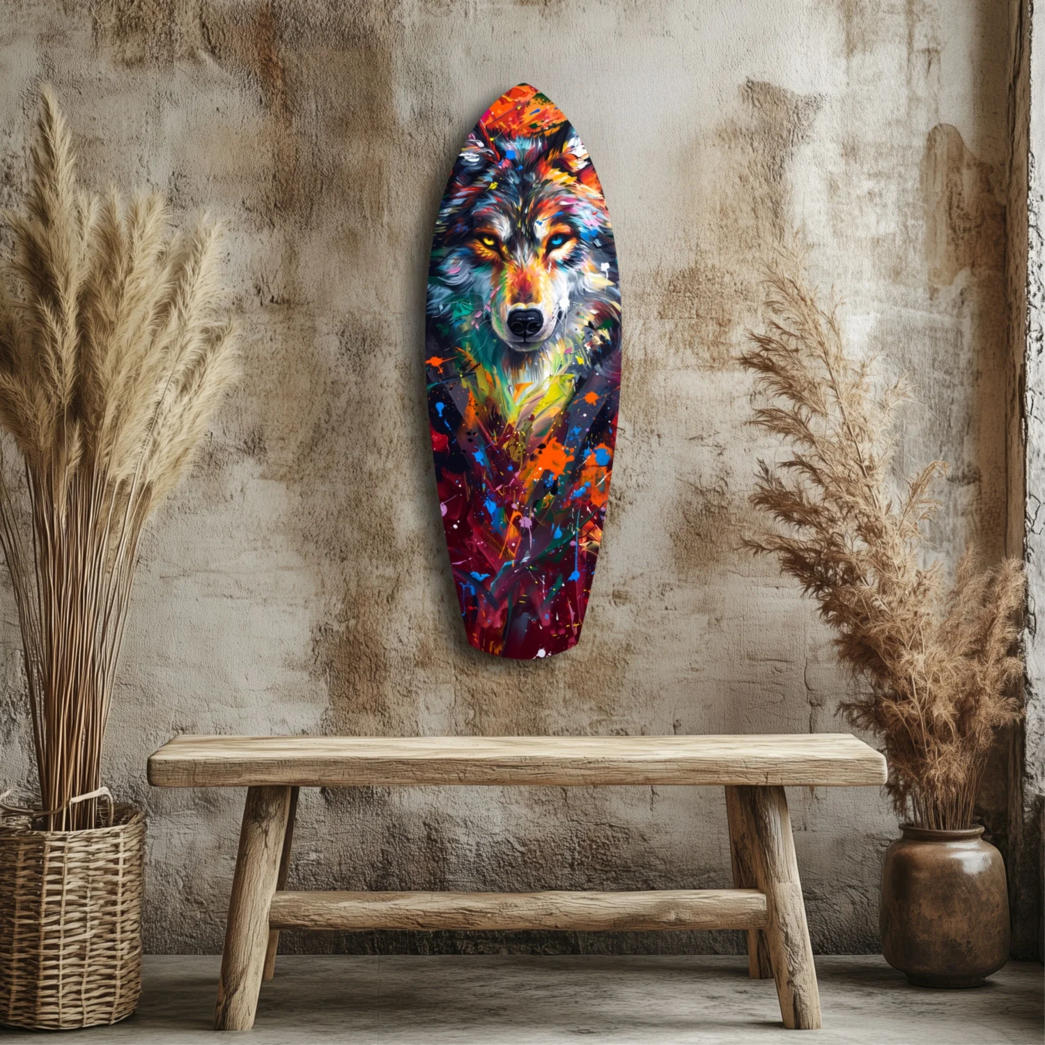 Alone Wolf V3 Glass Wall Art - Image 3