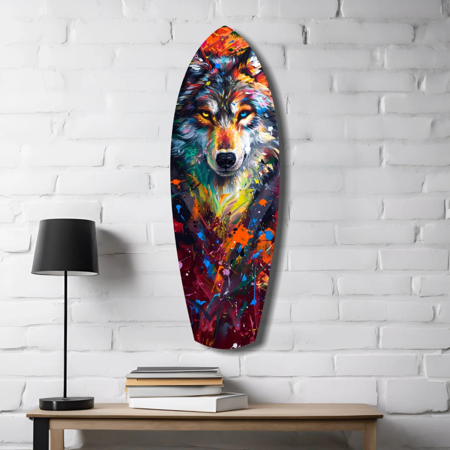 Alone Wolf V3 Glass Wall Art - Image 4