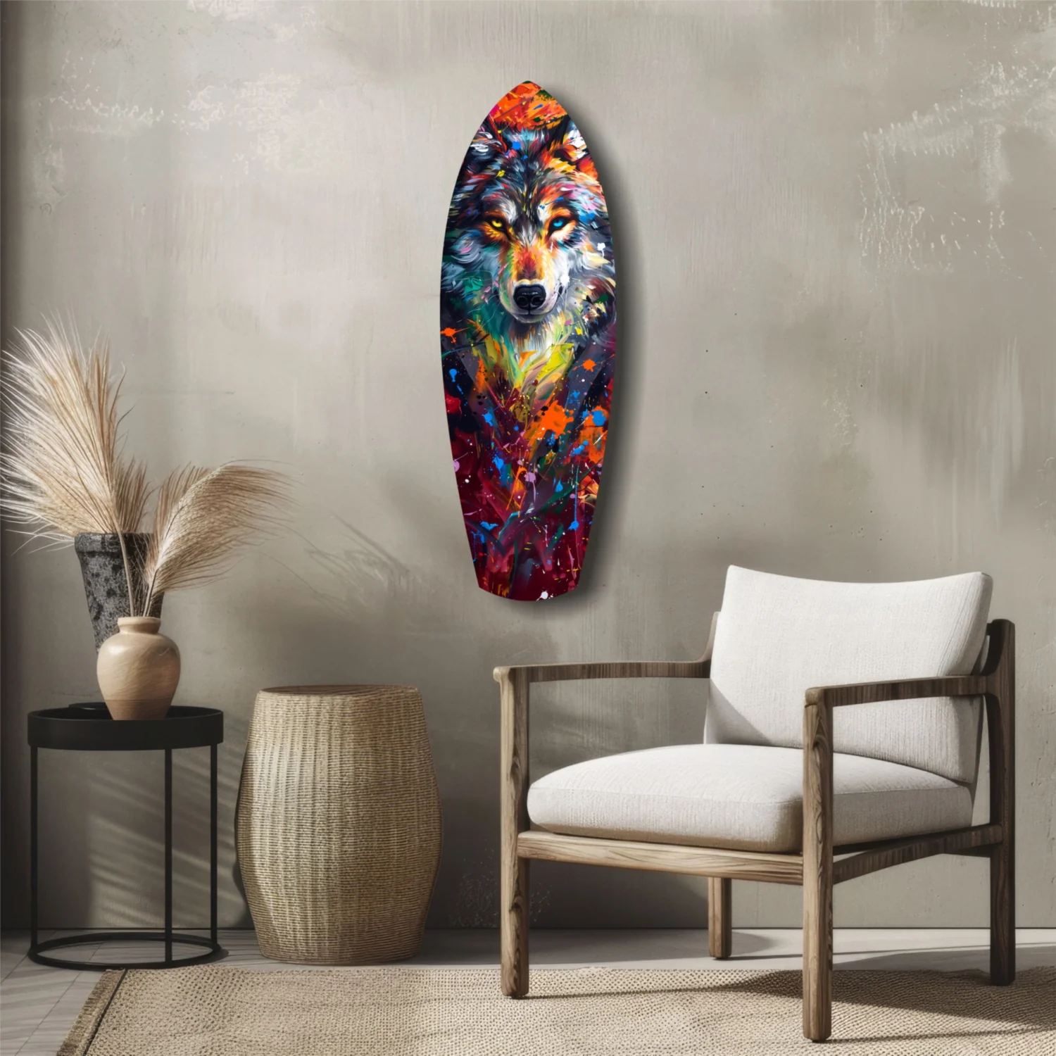 Alone Wolf V3 Glass Wall Art - Image 5