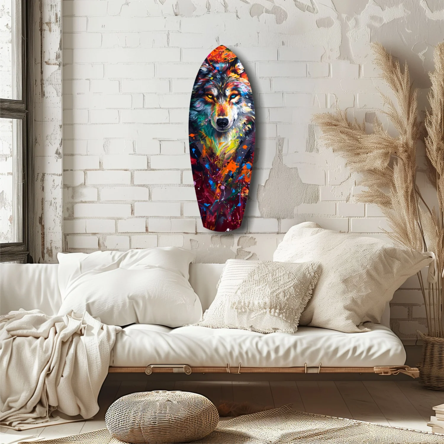 Alone Wolf V3 Glass Wall Art - Image 6