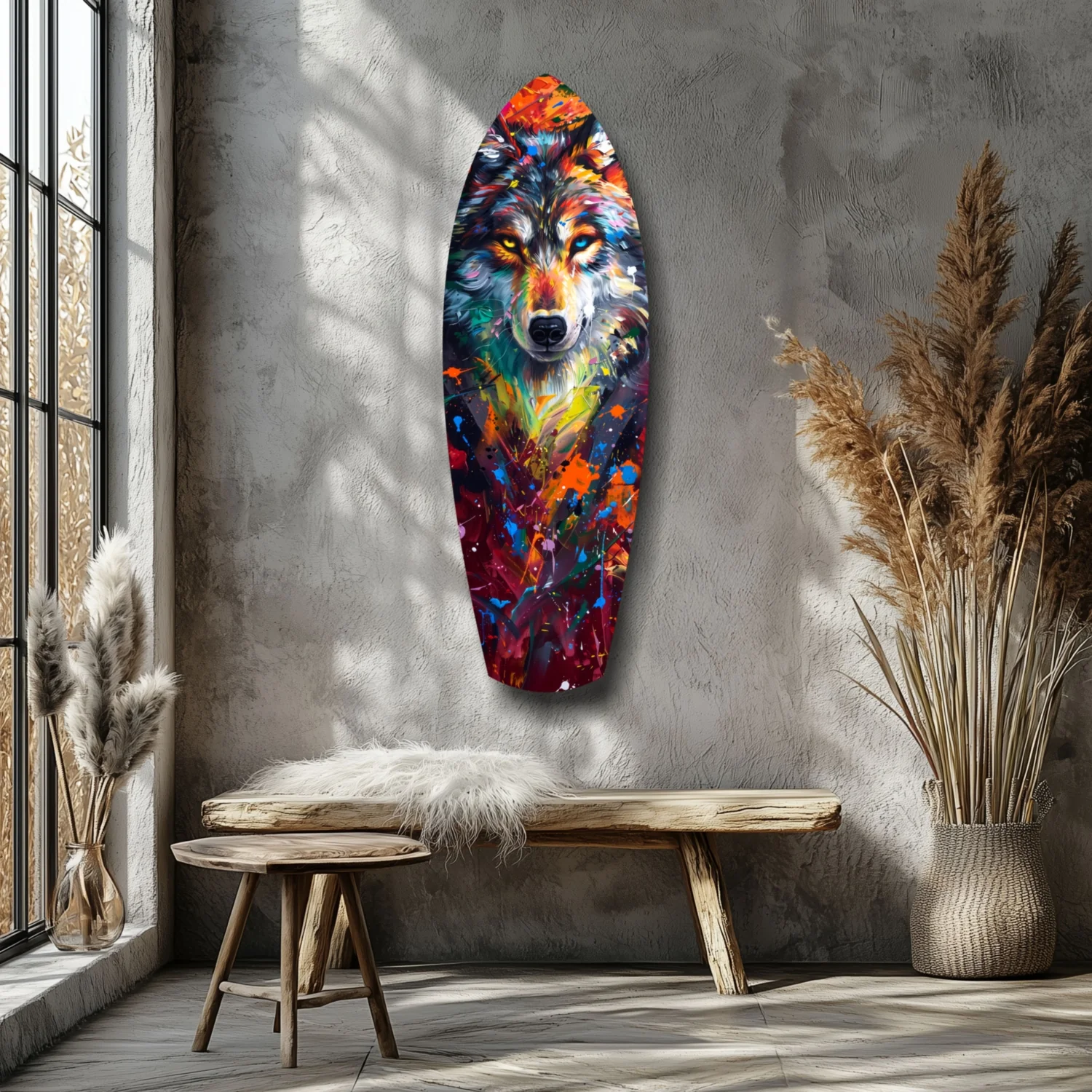 Alone Wolf V3 Glass Wall Art - Image 7