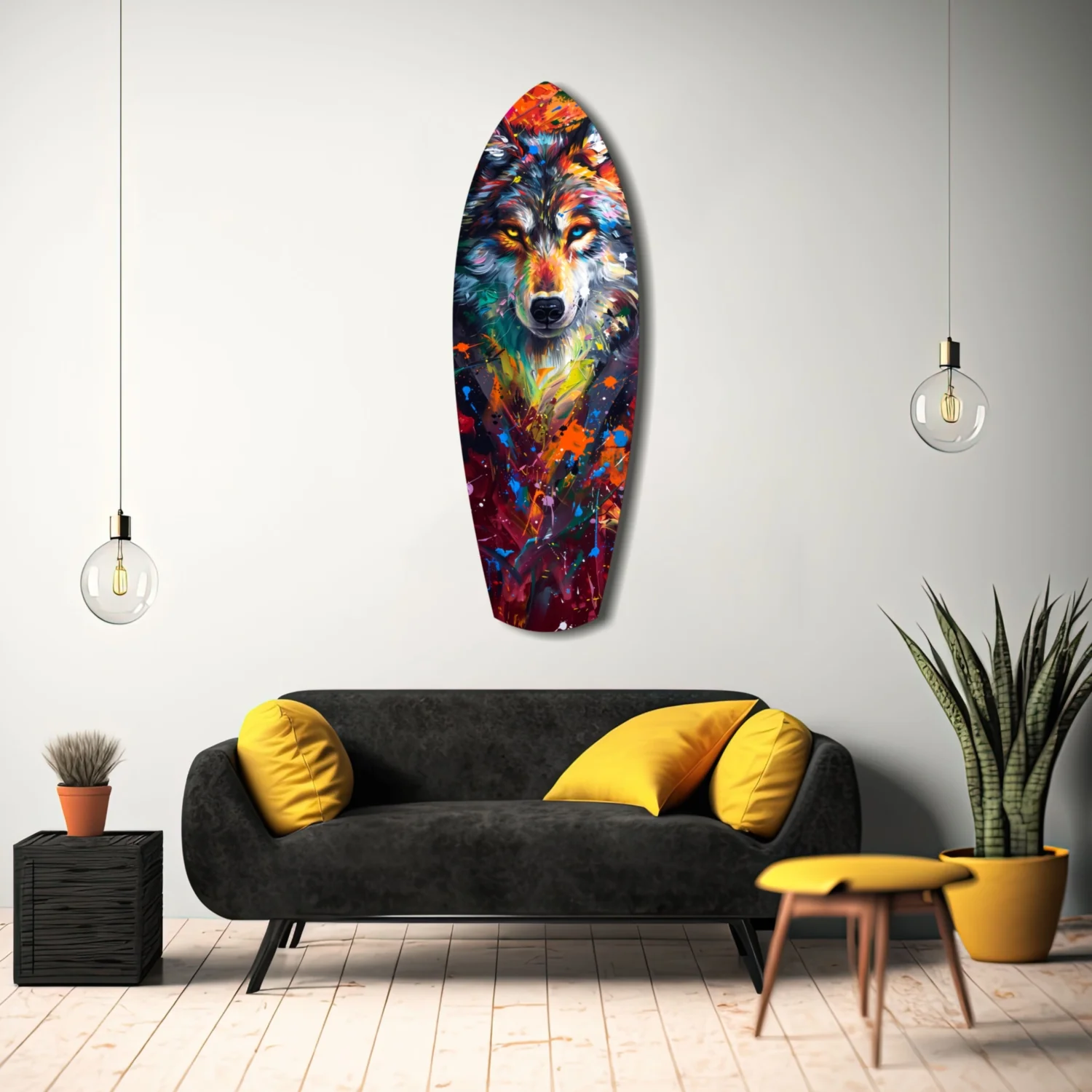 Alone Wolf V3 Glass Wall Art - Image 8