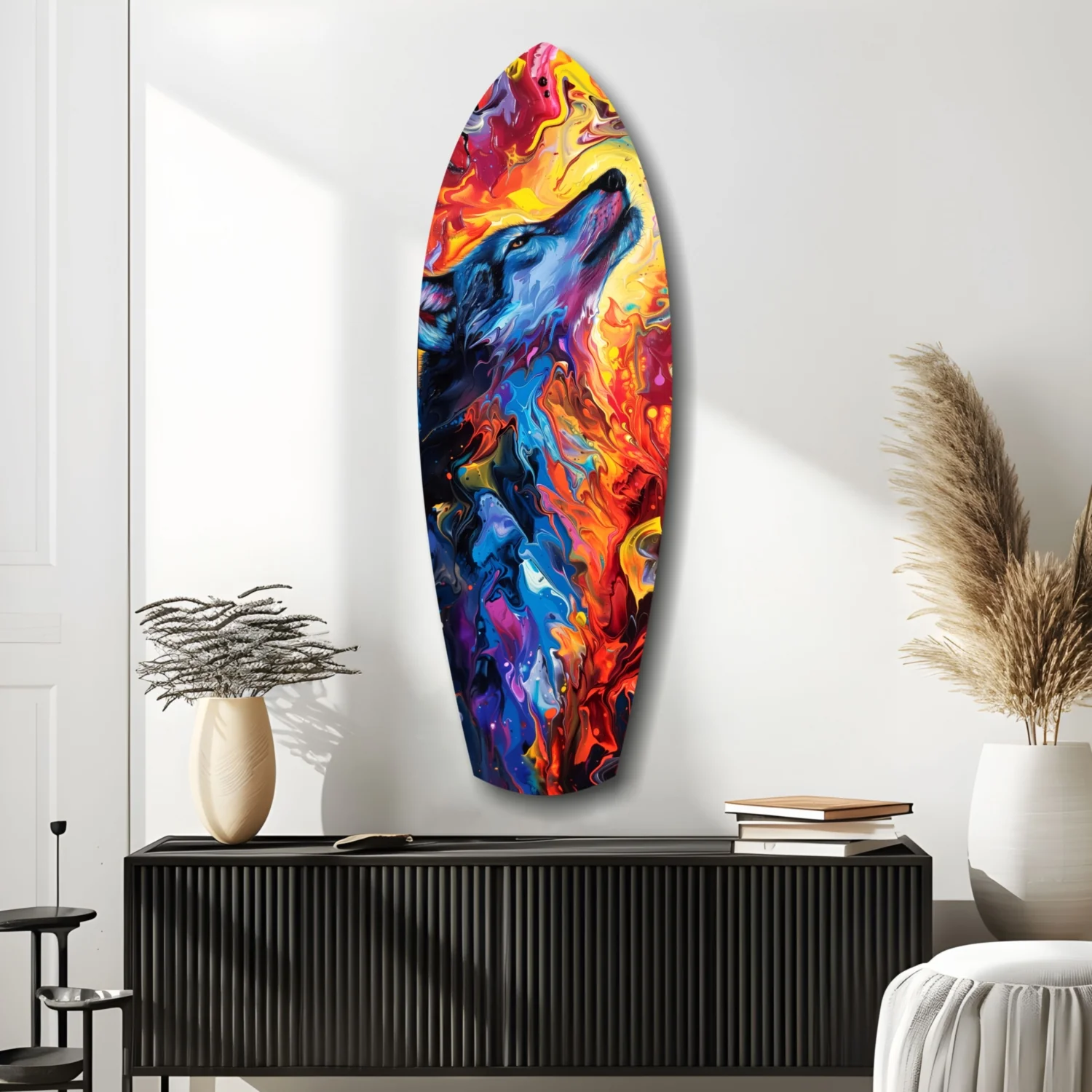 Alone Wolf V4 Glass Wall Art - Image 10