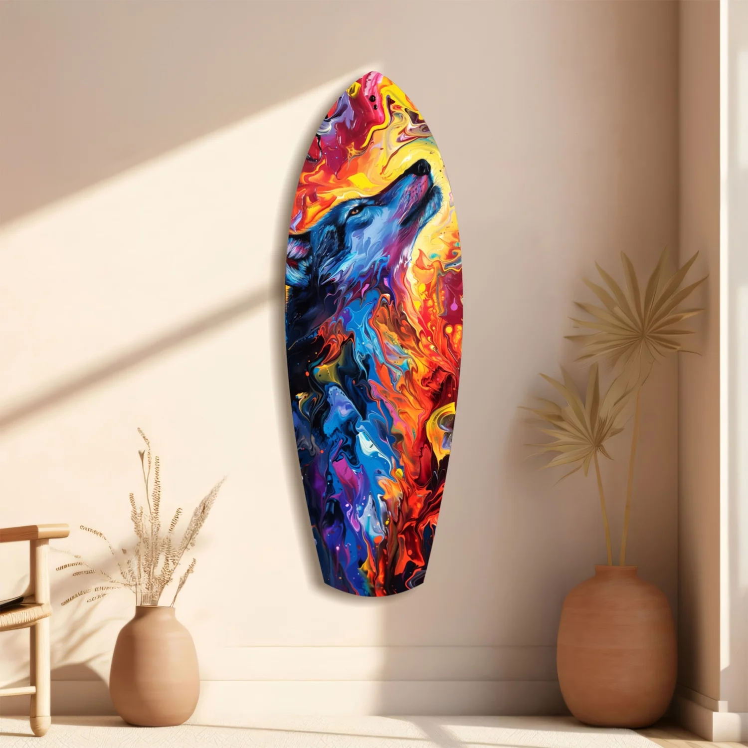 Alone Wolf V4 Glass Wall Art - Image 11