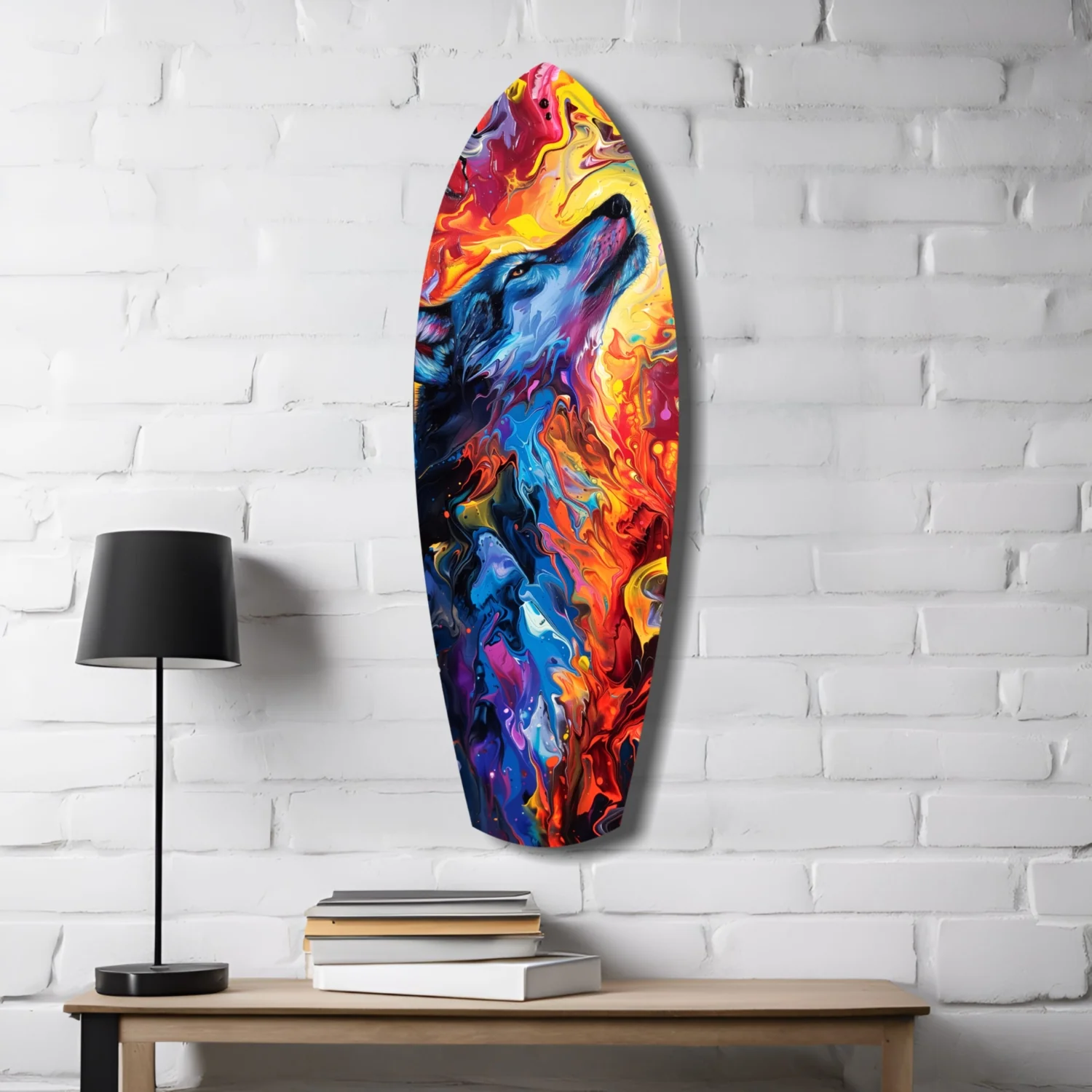 Alone Wolf V4 Glass Wall Art - Image 4