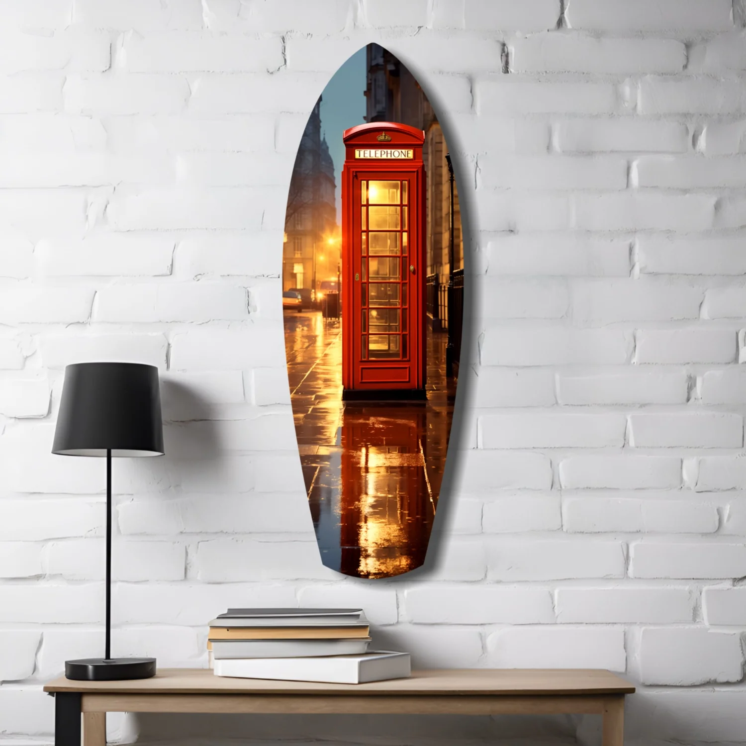 London Phone Booth Glass Wall Art - Image 4