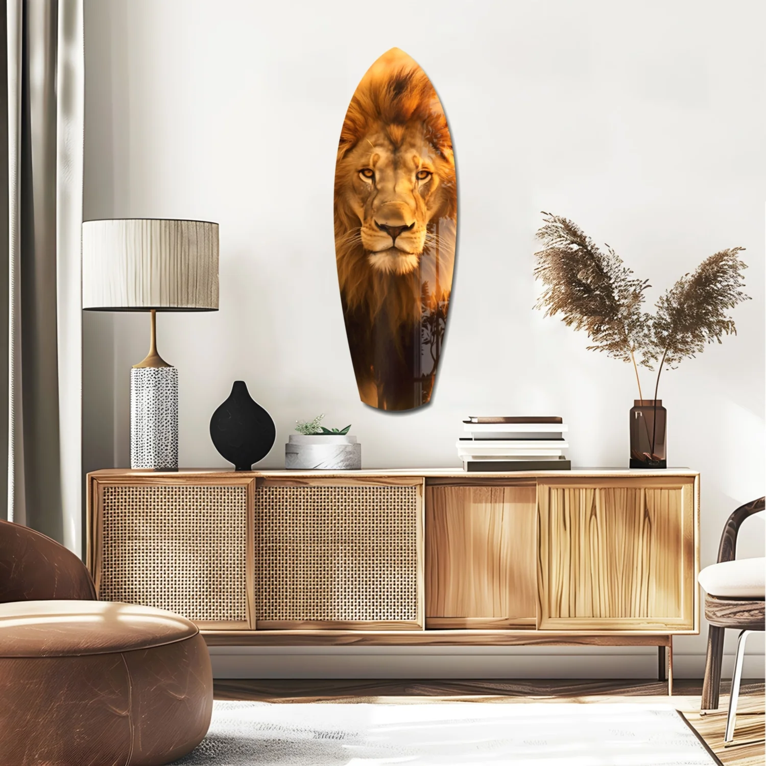 Mr Lion Glass Wall Art - Image 2