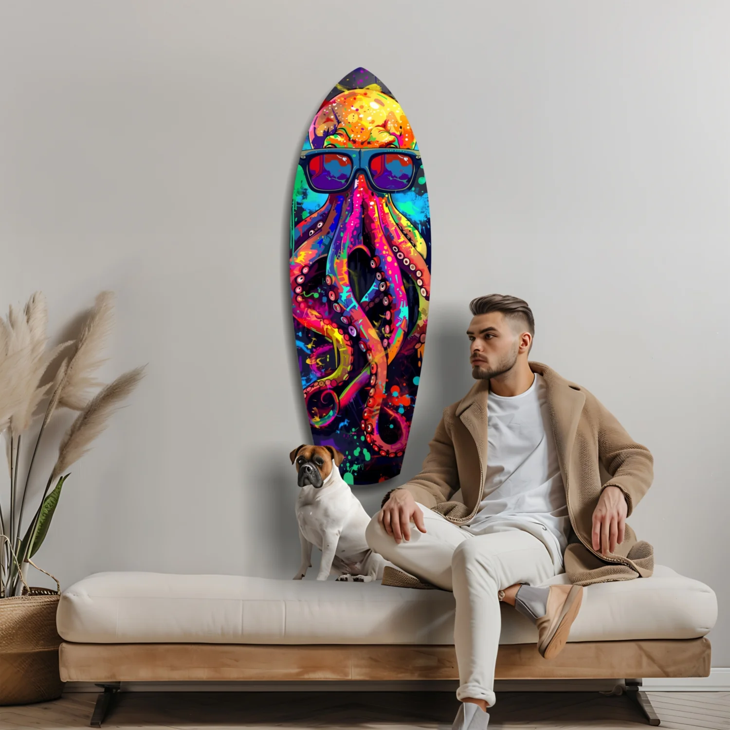 Mr Octopus Glass Wall Art - Image 9