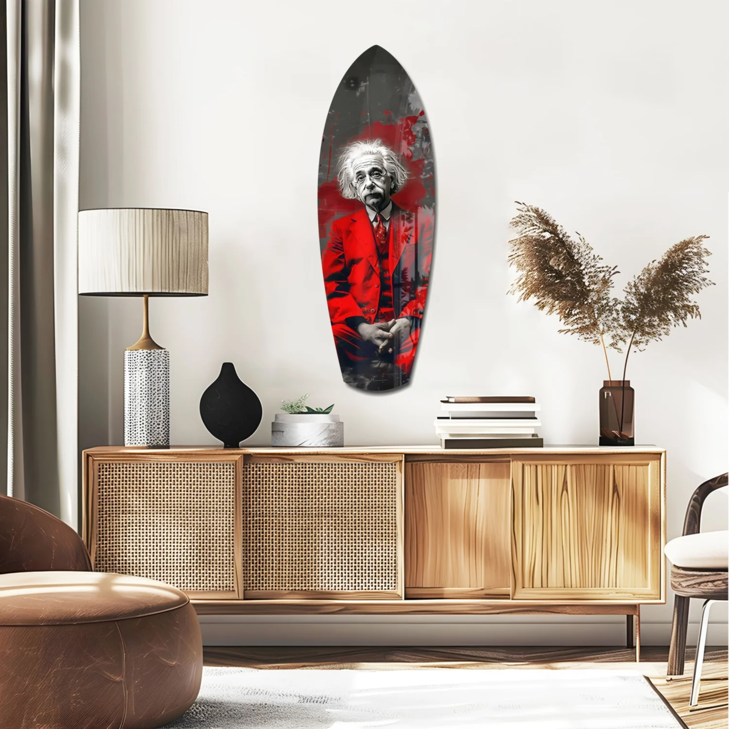 Einstein Mood V2 Glass Wall Art - Image 2