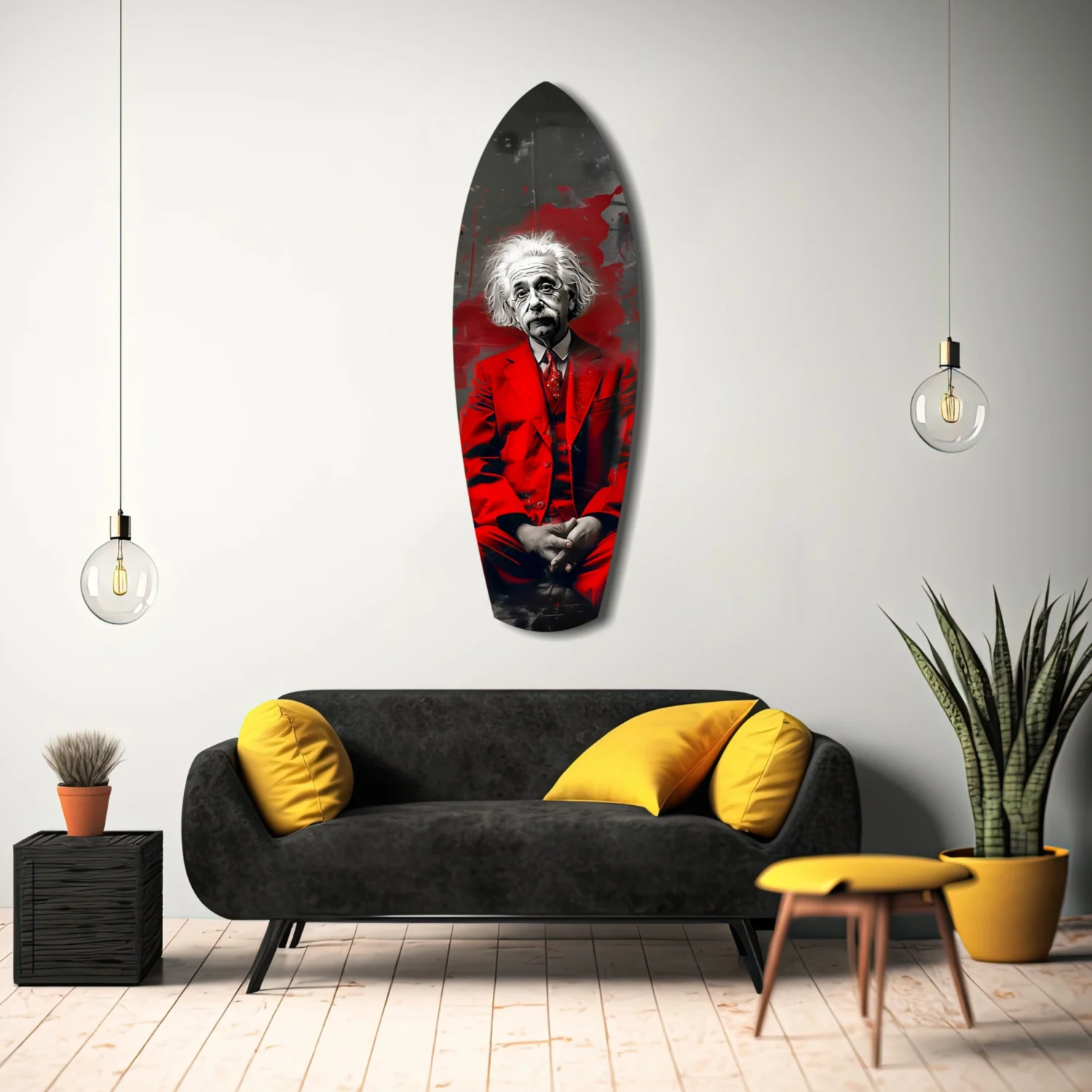 Einstein Mood V2 Glass Wall Art - Image 8