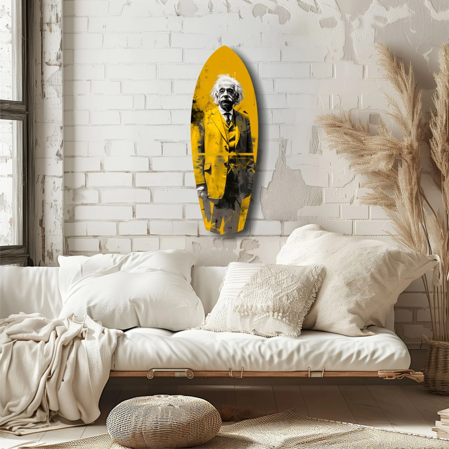 Einstein Posing Glass Wall Art - Image 6