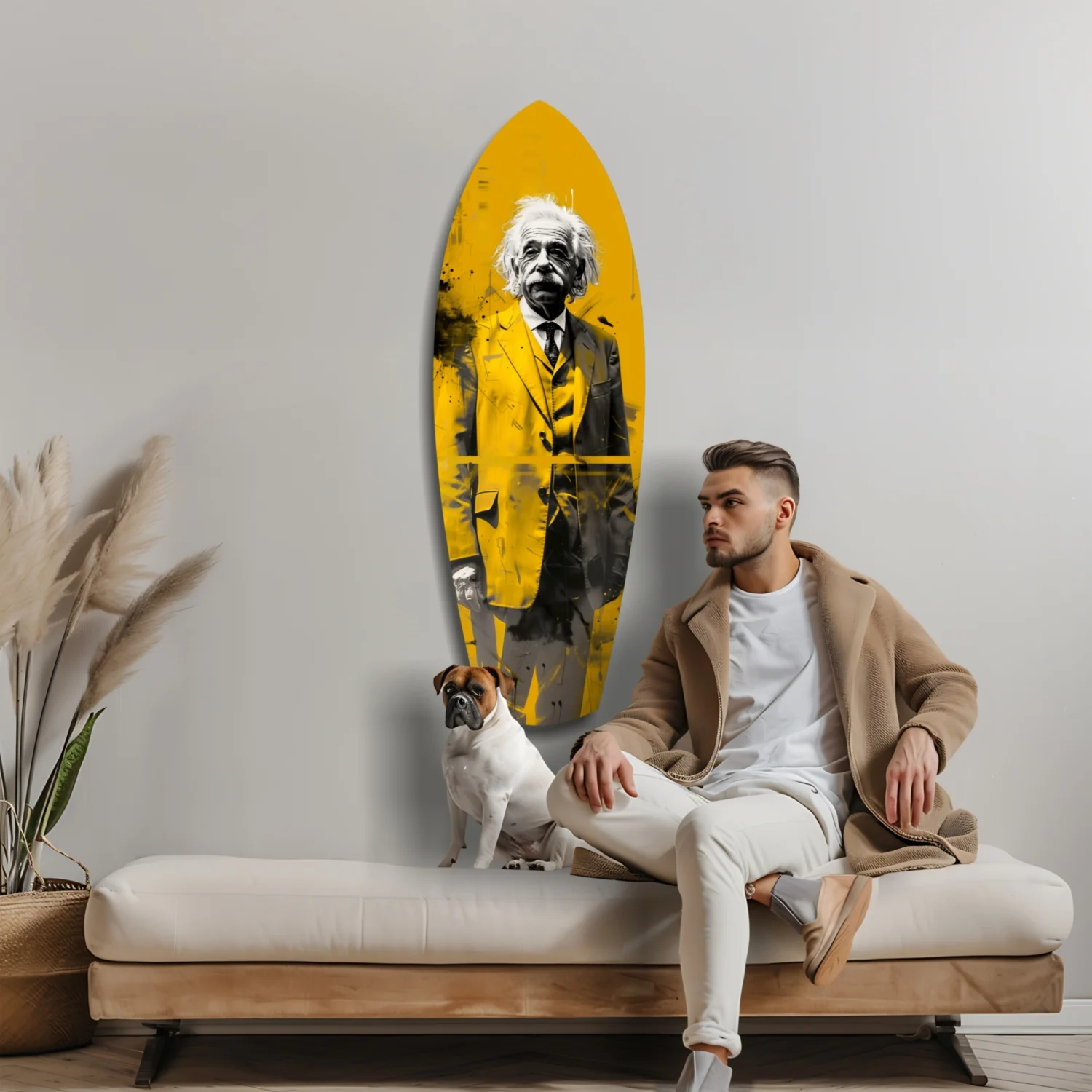 Einstein Posing Glass Wall Art - Image 9