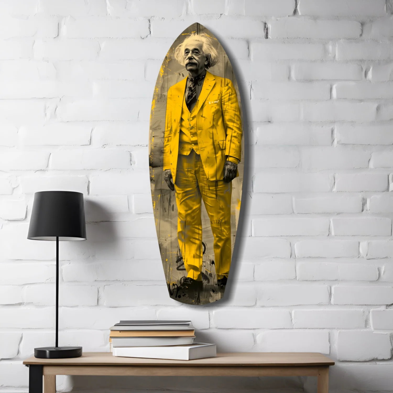 Einstein Standing Glass Wall Art - Image 4