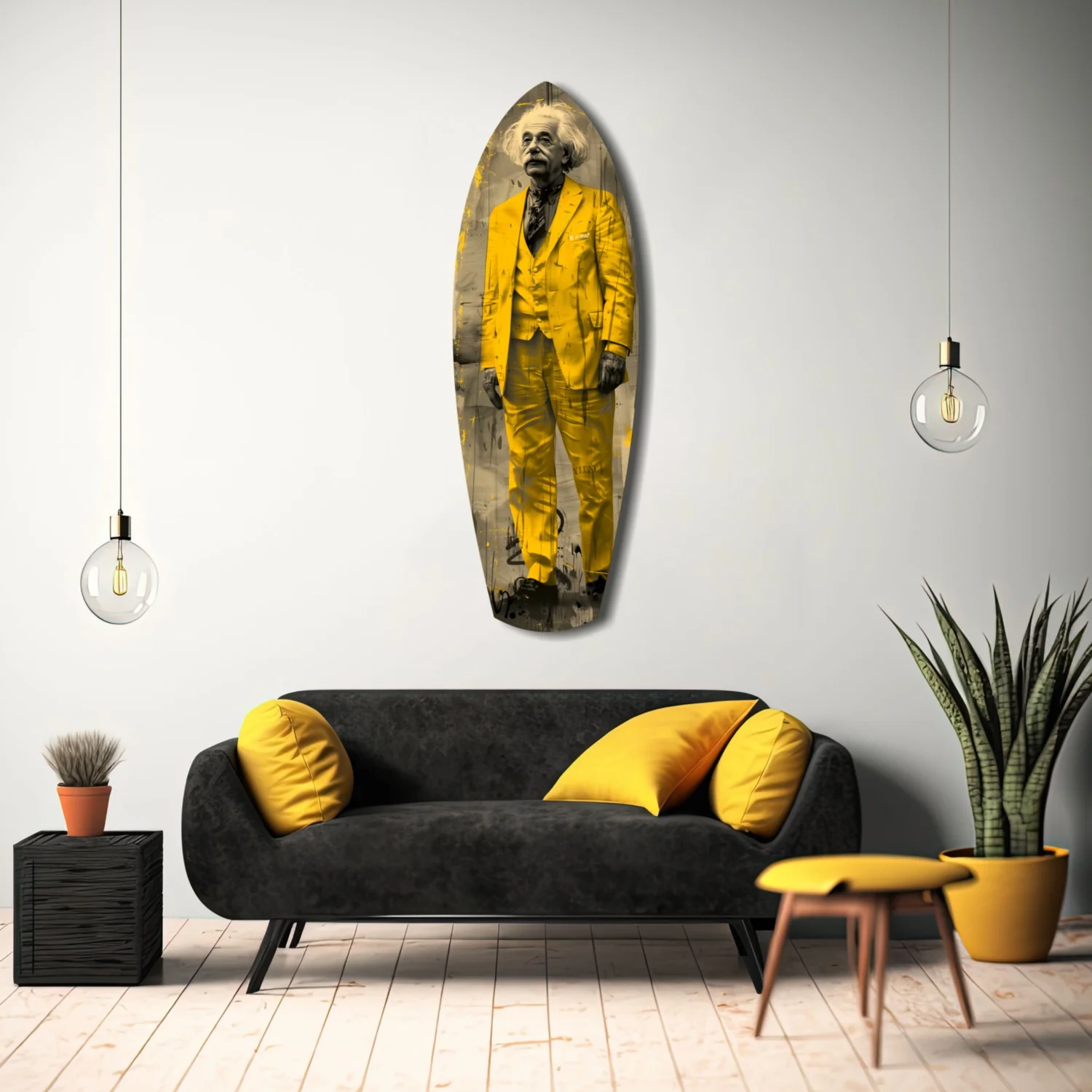 Einstein Standing Glass Wall Art - Image 8