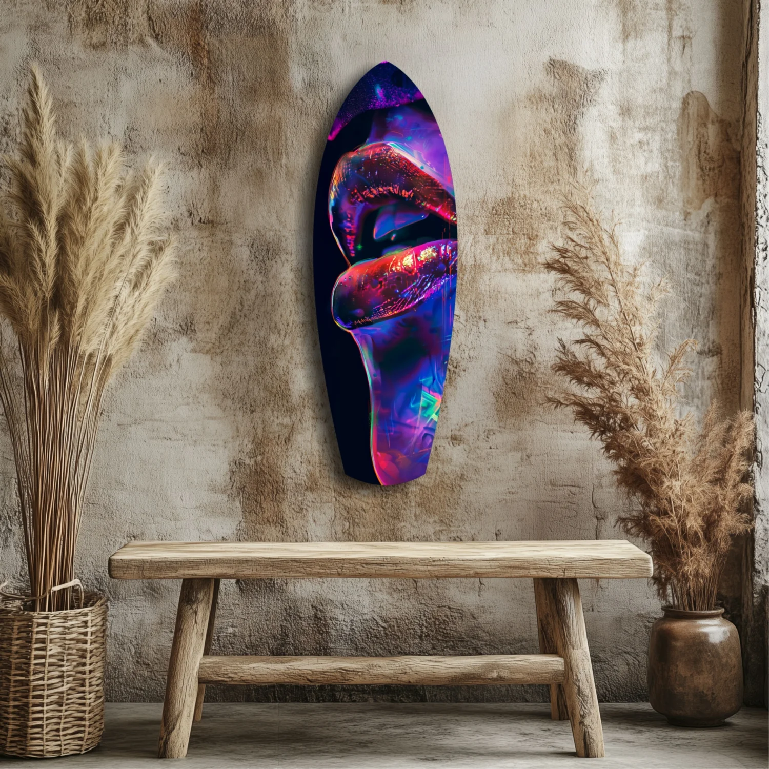 Colorful Lips V2 Glass Wall Art - Image 3