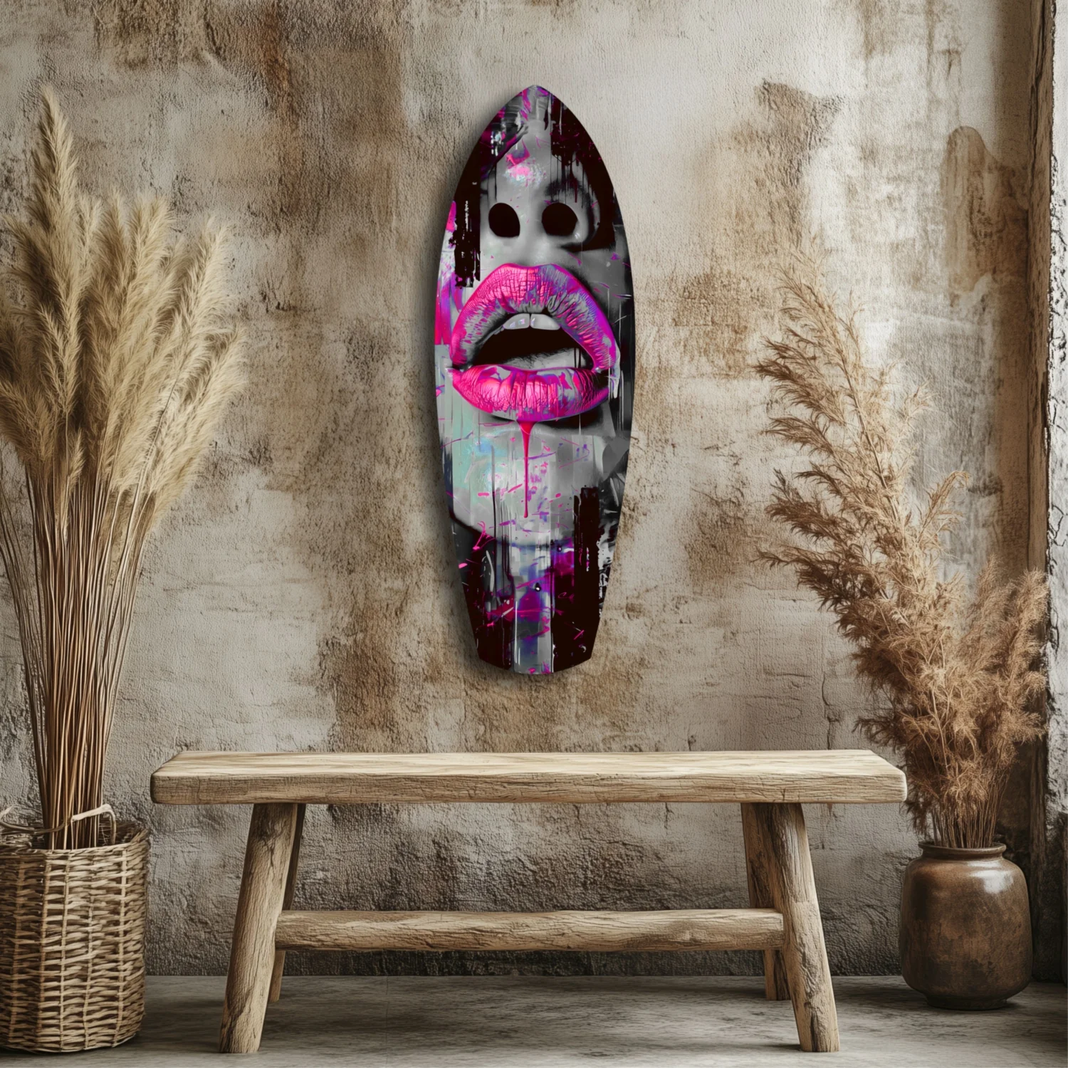 Colorful Lips V4 Glass Wall Art - Image 3
