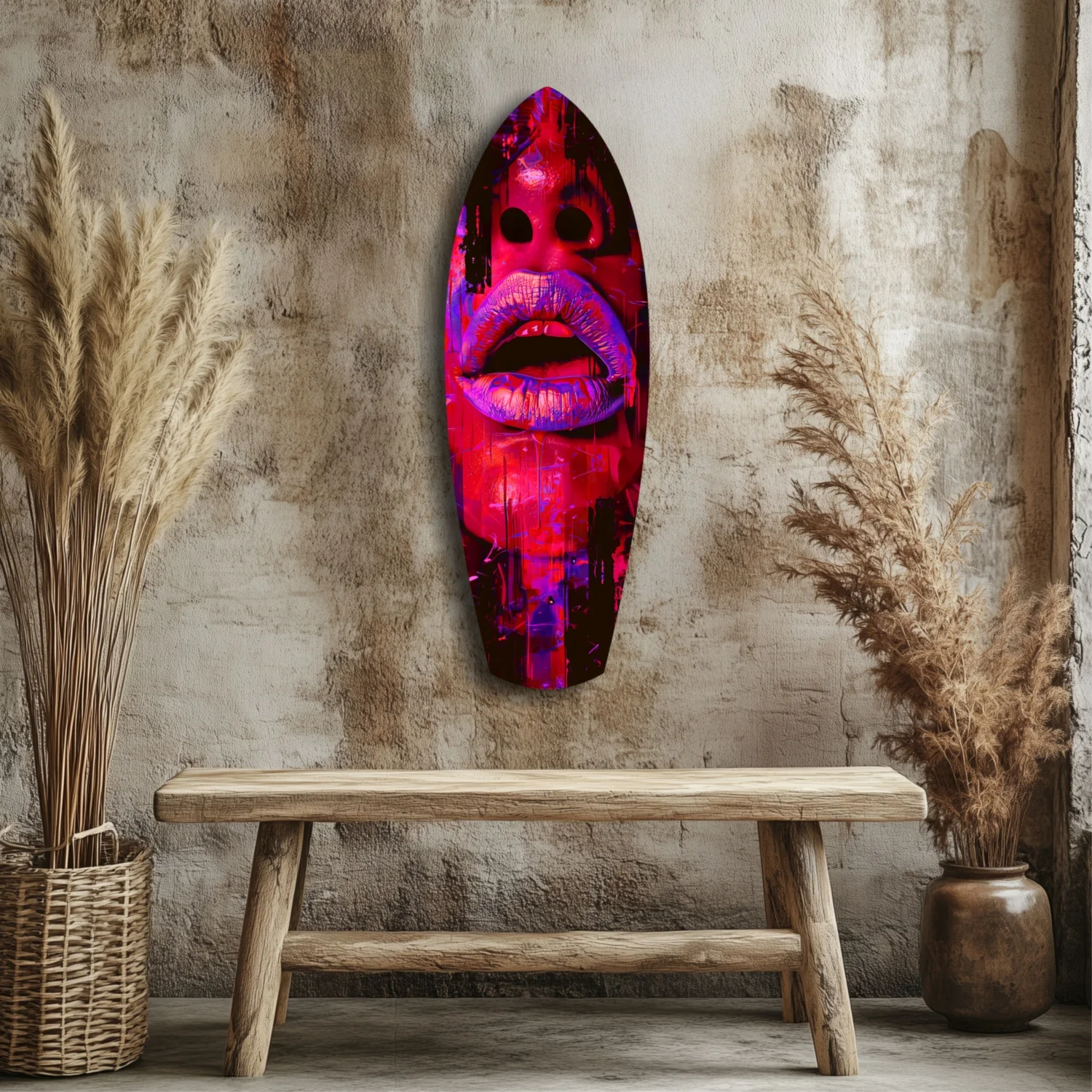 Colorful Lips V5 Glass Wall Art - Image 3